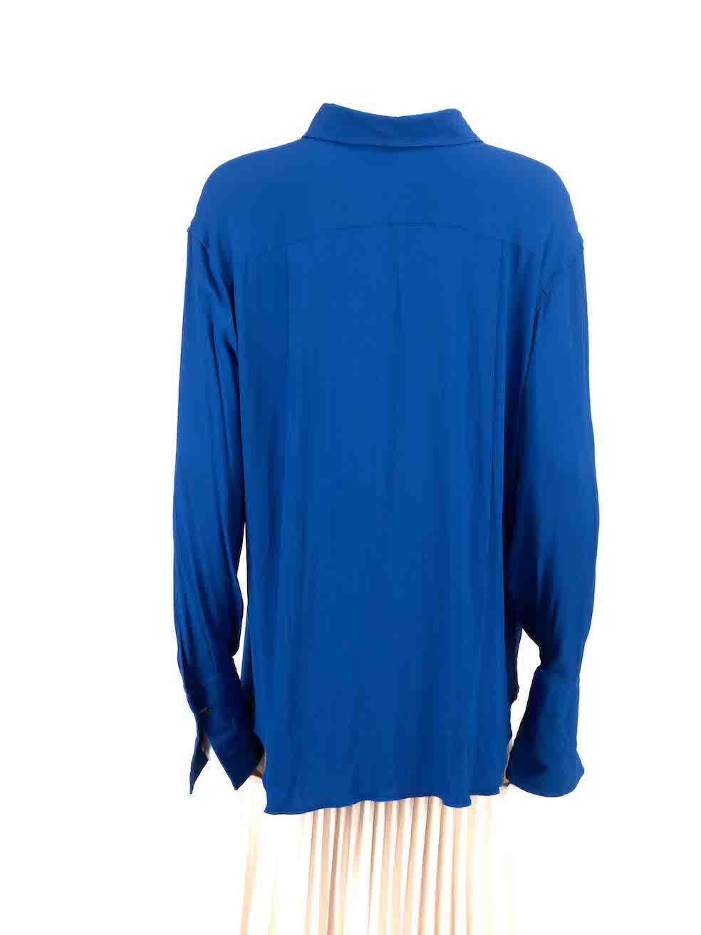 Chemise bleue à col boutonné Vivienne Westwood, Taille L Bon état - En vente à London, GB