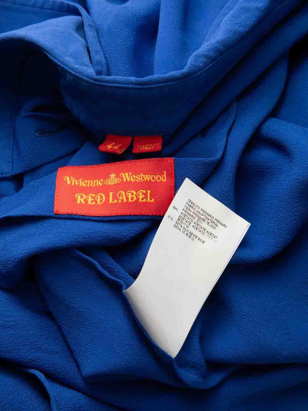 Vivienne Westwood Blue Button Down Collar Shirt Size L For Sale 2