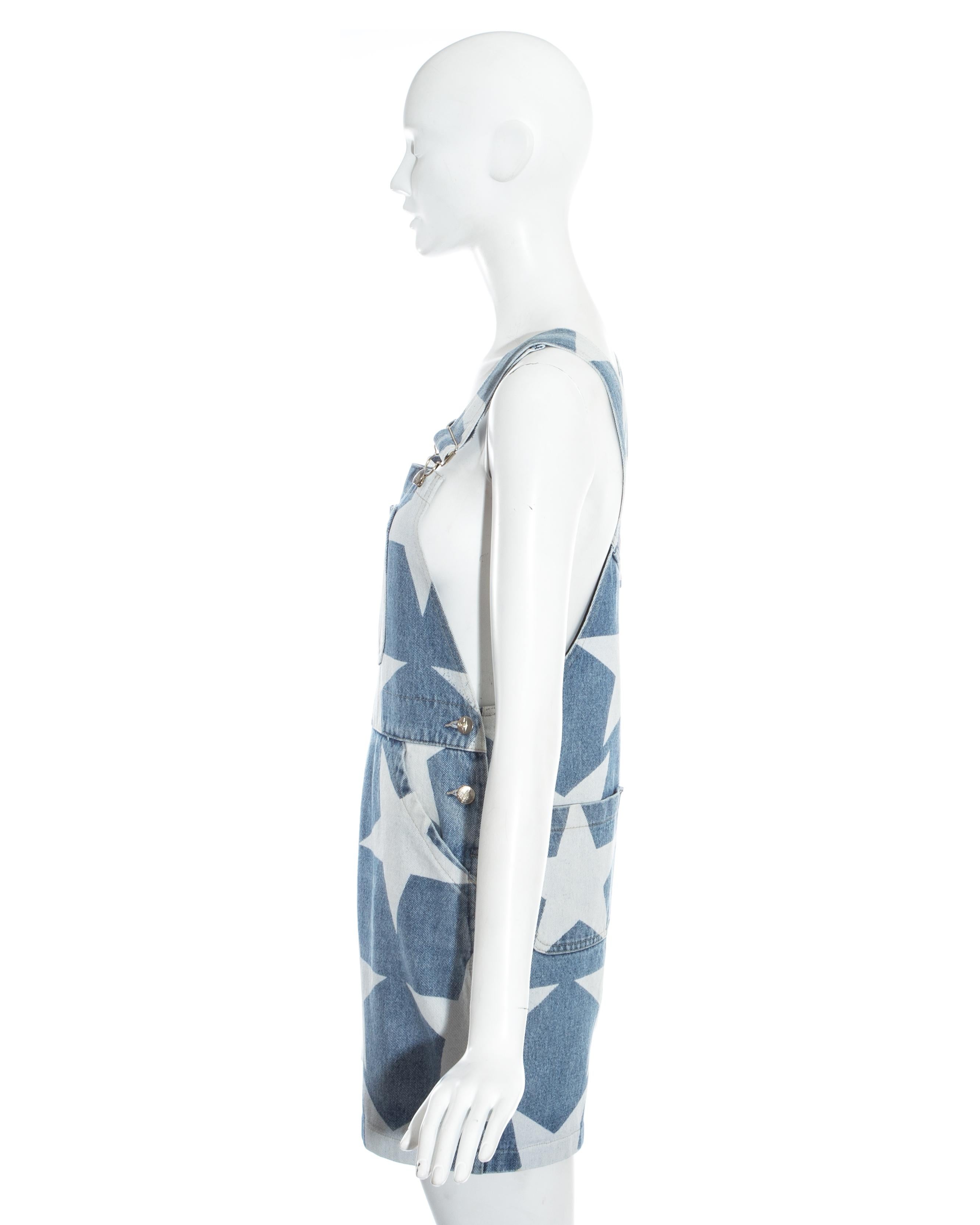 Vivienne Westwood Blaue Denim-Tuch 'Mini Crini' mit Sternendruck, ss 1985 im Angebot 1