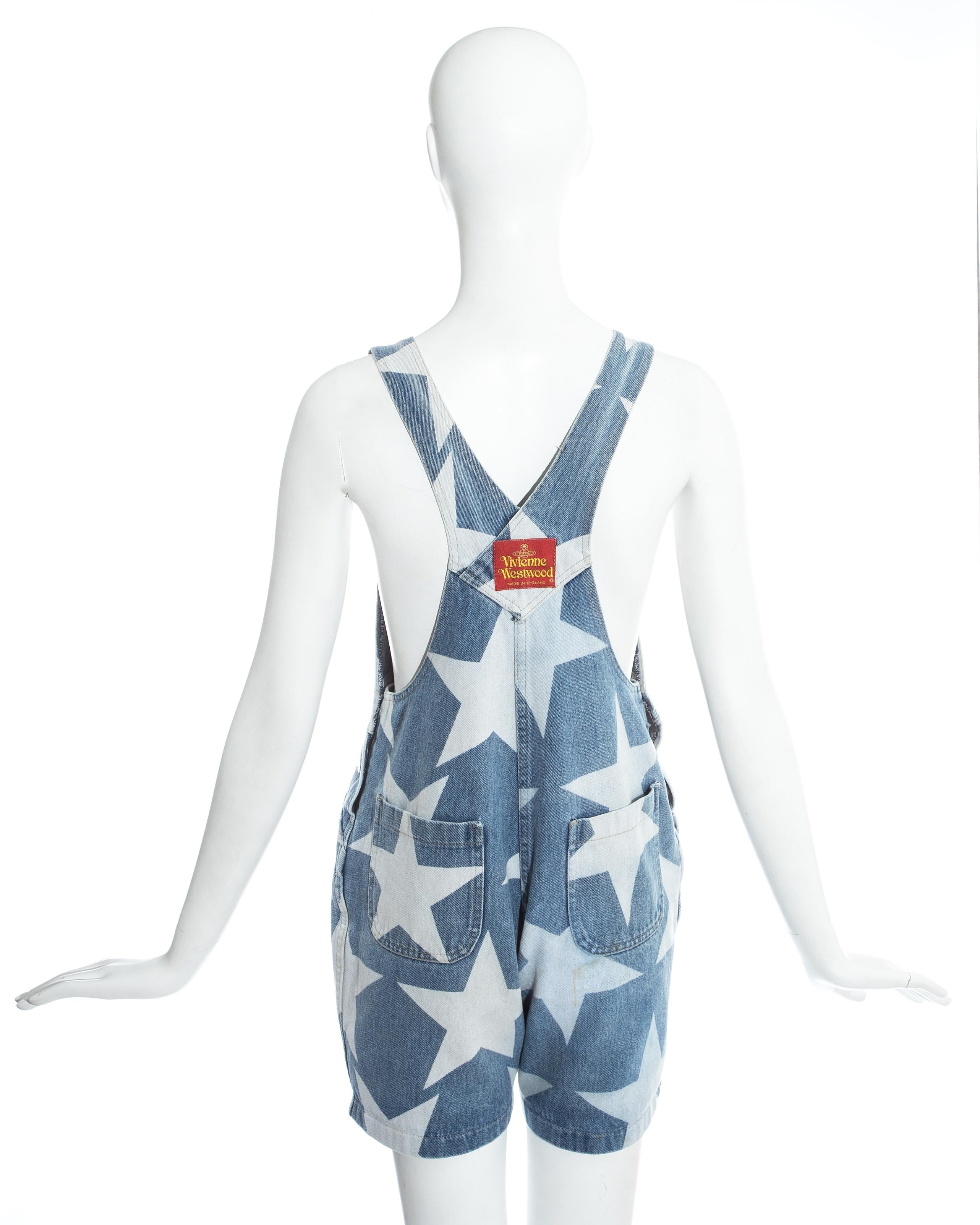 Vivienne Westwood Blaue Denim-Tuch 'Mini Crini' mit Sternendruck, ss 1985 im Angebot 3