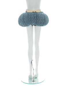 Vivienne Westwood blue floral cotton bustle and briefs set, ss 1995