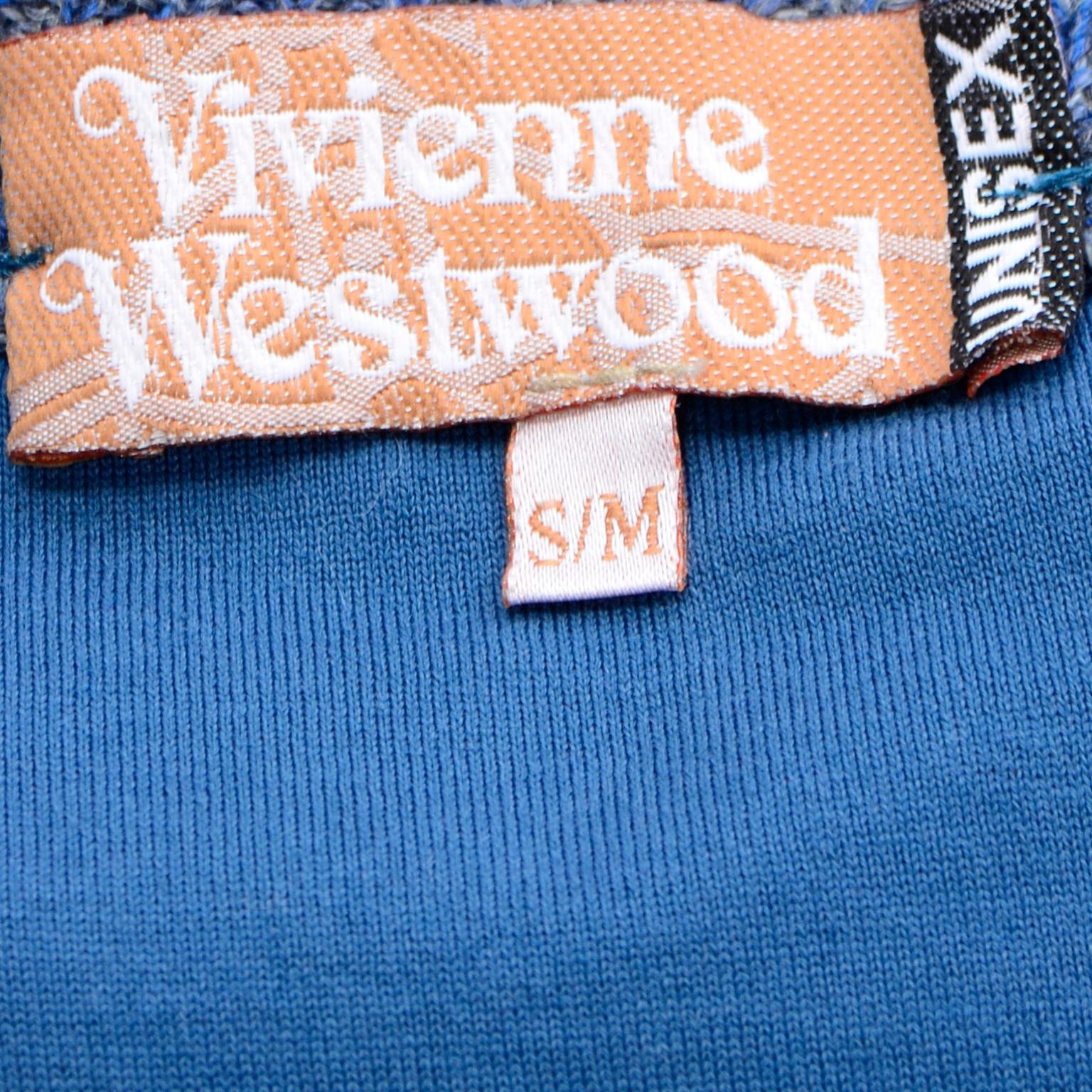 Vivienne Westwood Blue Securite Time for Change Unisex Terry Cloth Crochet Dress 4