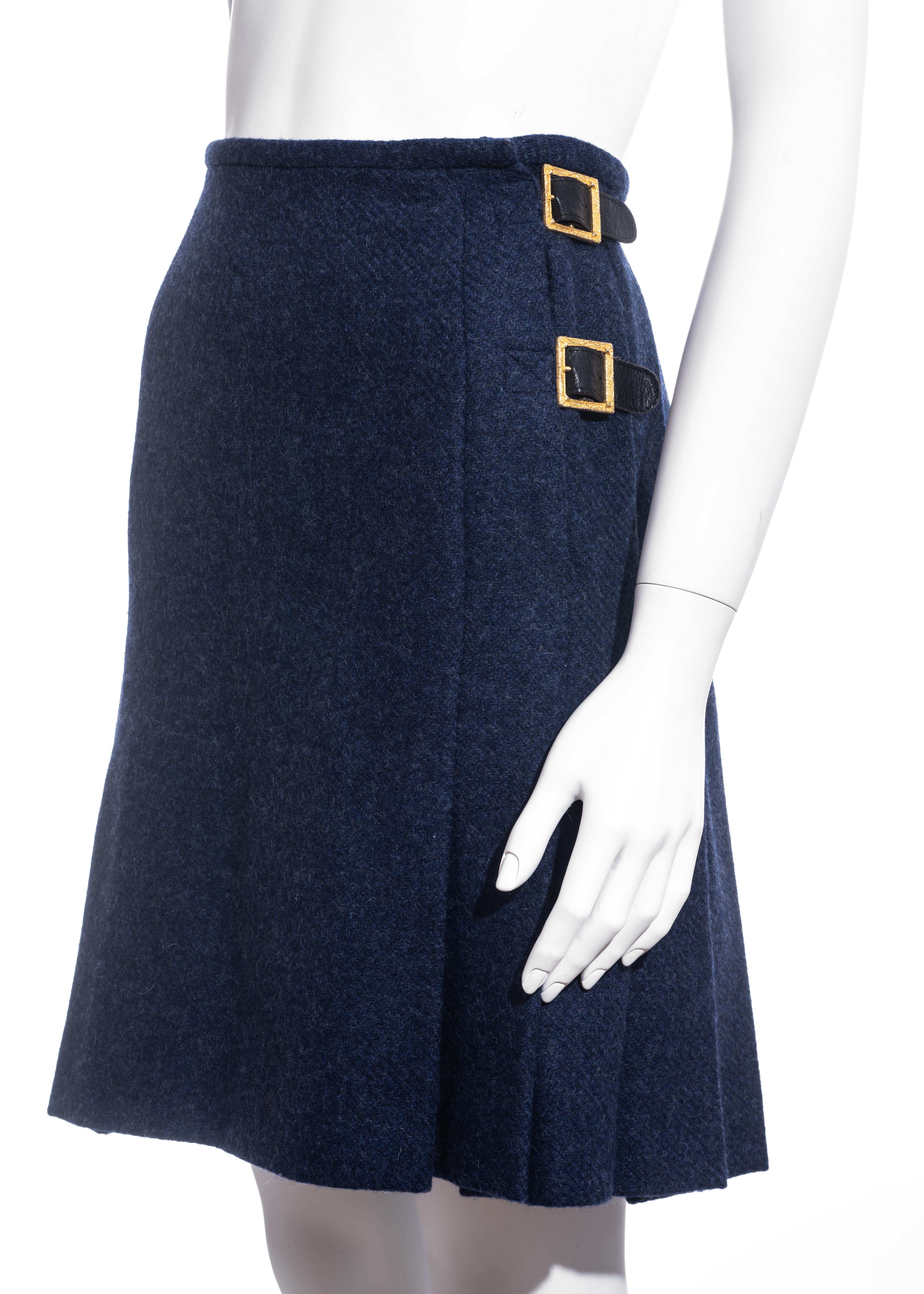 Costume jupe en tweed bleu Vivienne Westwood, saison 1994 en vente 1