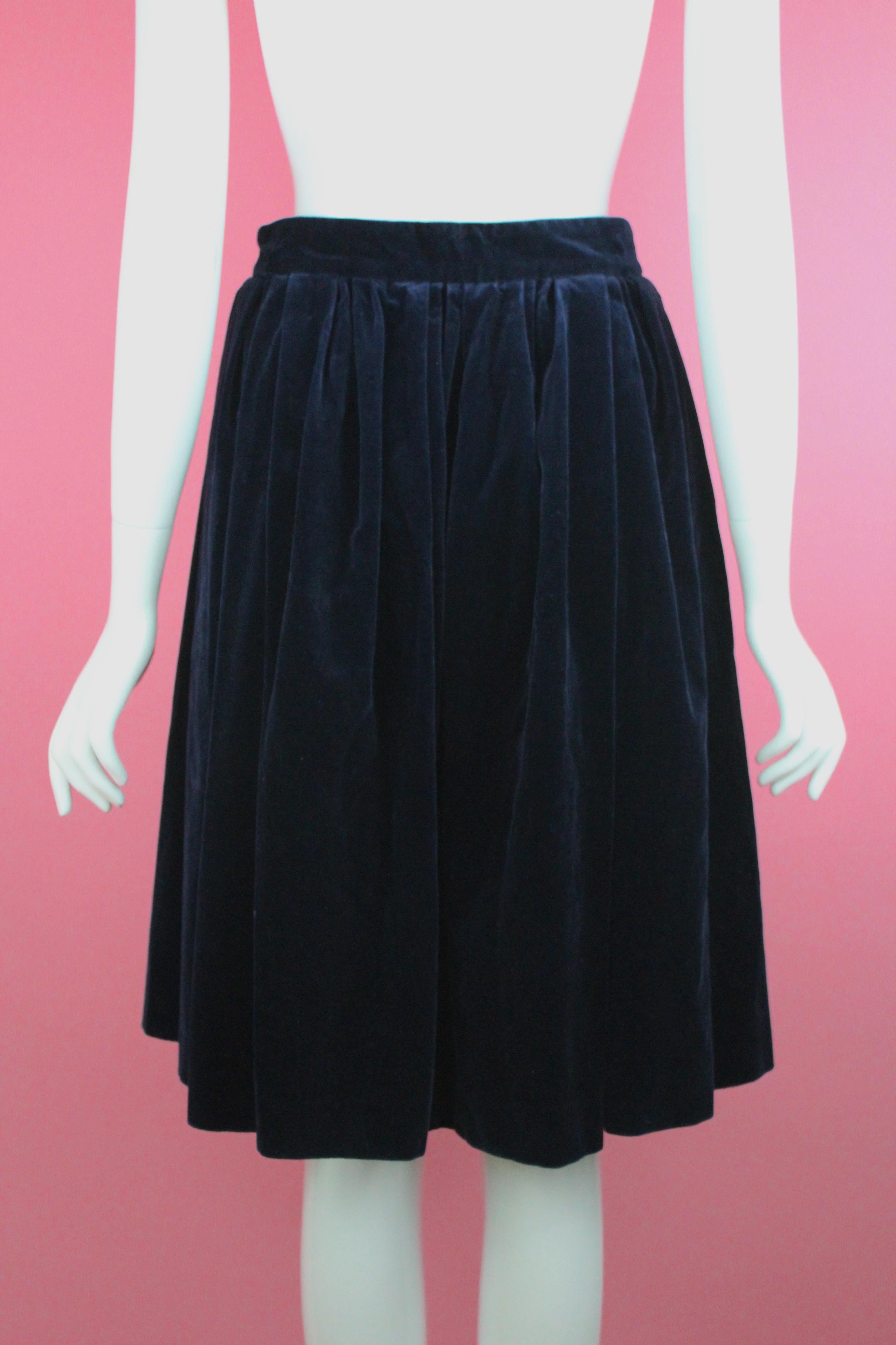 Vivienne Westwood Blue Velvet Corset & Skirt, Red Label c. 90's, Size 6 US For Sale 3