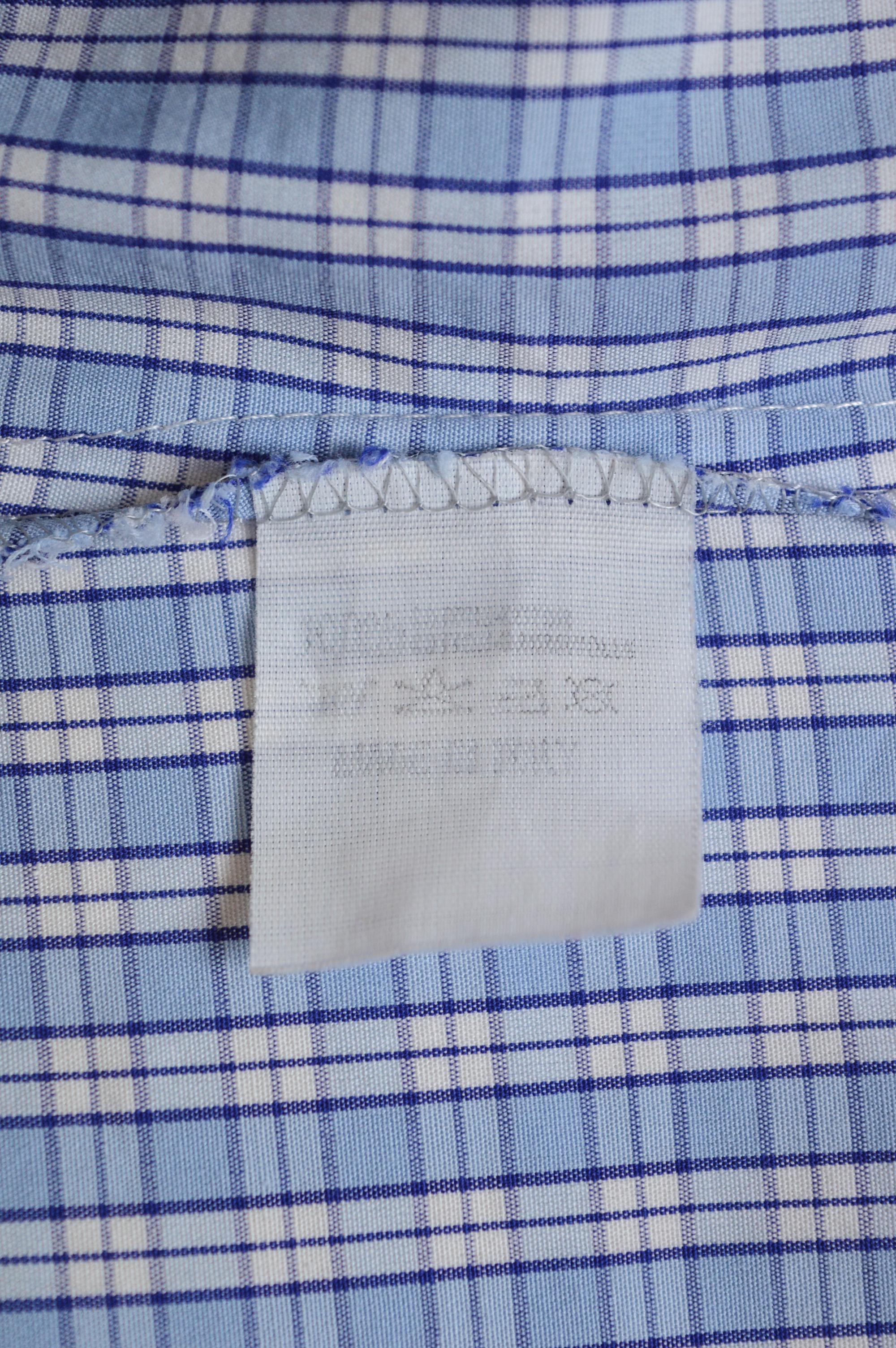 Vivienne Westwood Blue & White Plaid Checked High Collar shirt dress circa 1994 7