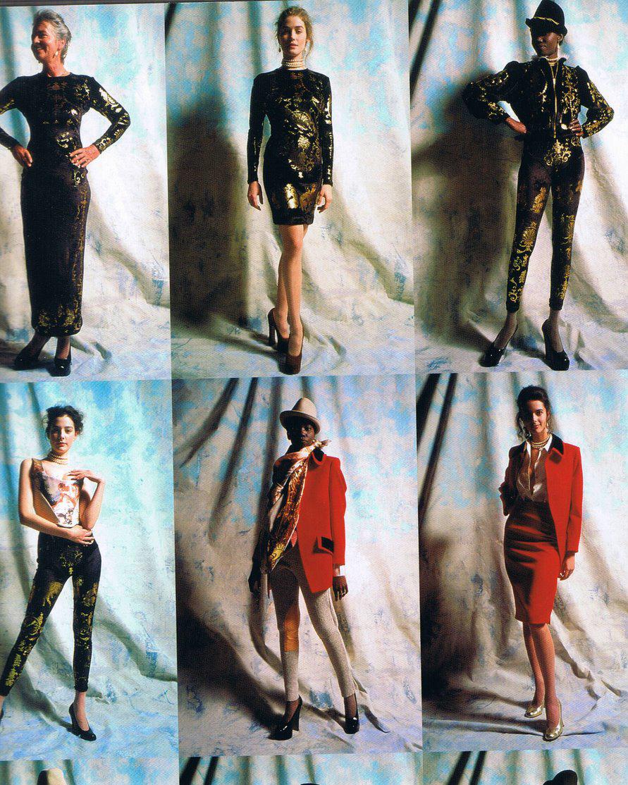 Vivienne Westwood Bronzefarbenes Kleid aus Stretch-velvet und goldenem Folie mit Stretch-Druck, H/W 1990 Damen im Angebot