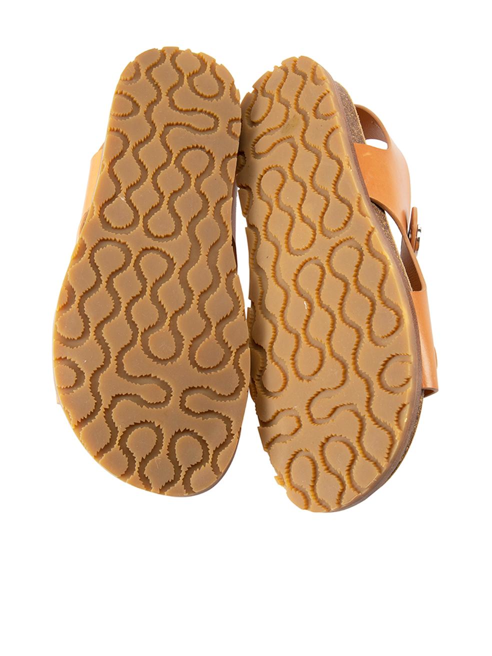 Women's Vivienne Westwood Brown Leather Flintstone Trek Sandals Size IT 40 For Sale