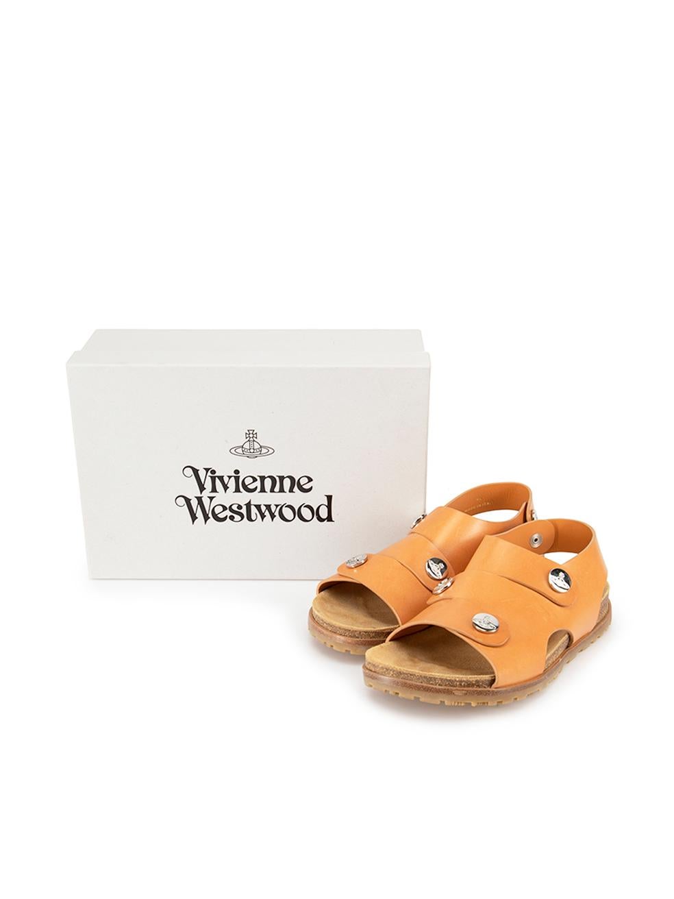 Vivienne Westwood Brown Leather Flintstone Trek Sandals Size IT 40 1