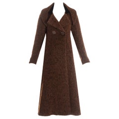 Vivienne Westwood brown wool and velvet swing coat, fw 1990