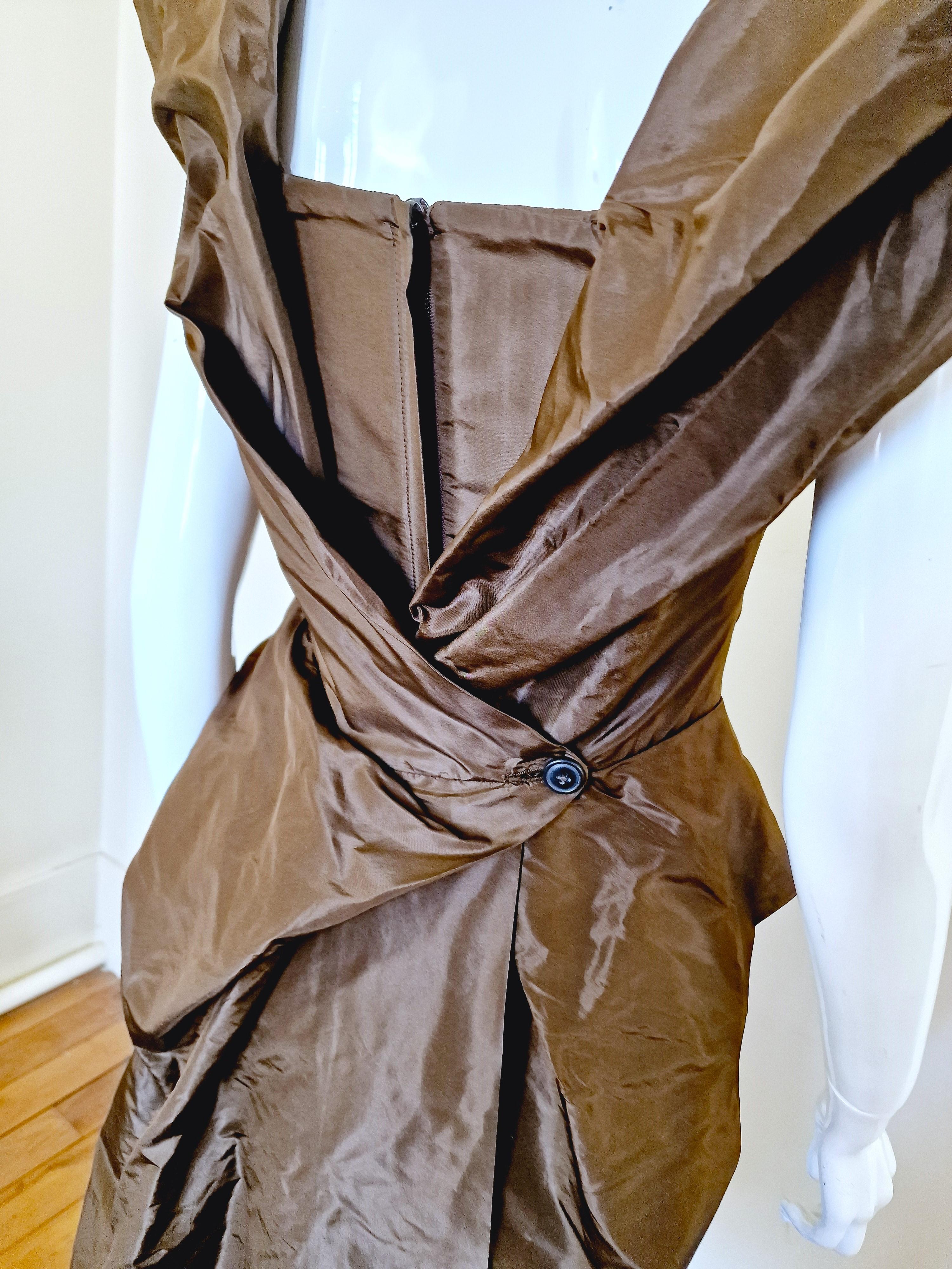 Vivienne Westwood Bustier Corset Pirate Victorian 90s Evening Taffeta Dress Gown For Sale 5