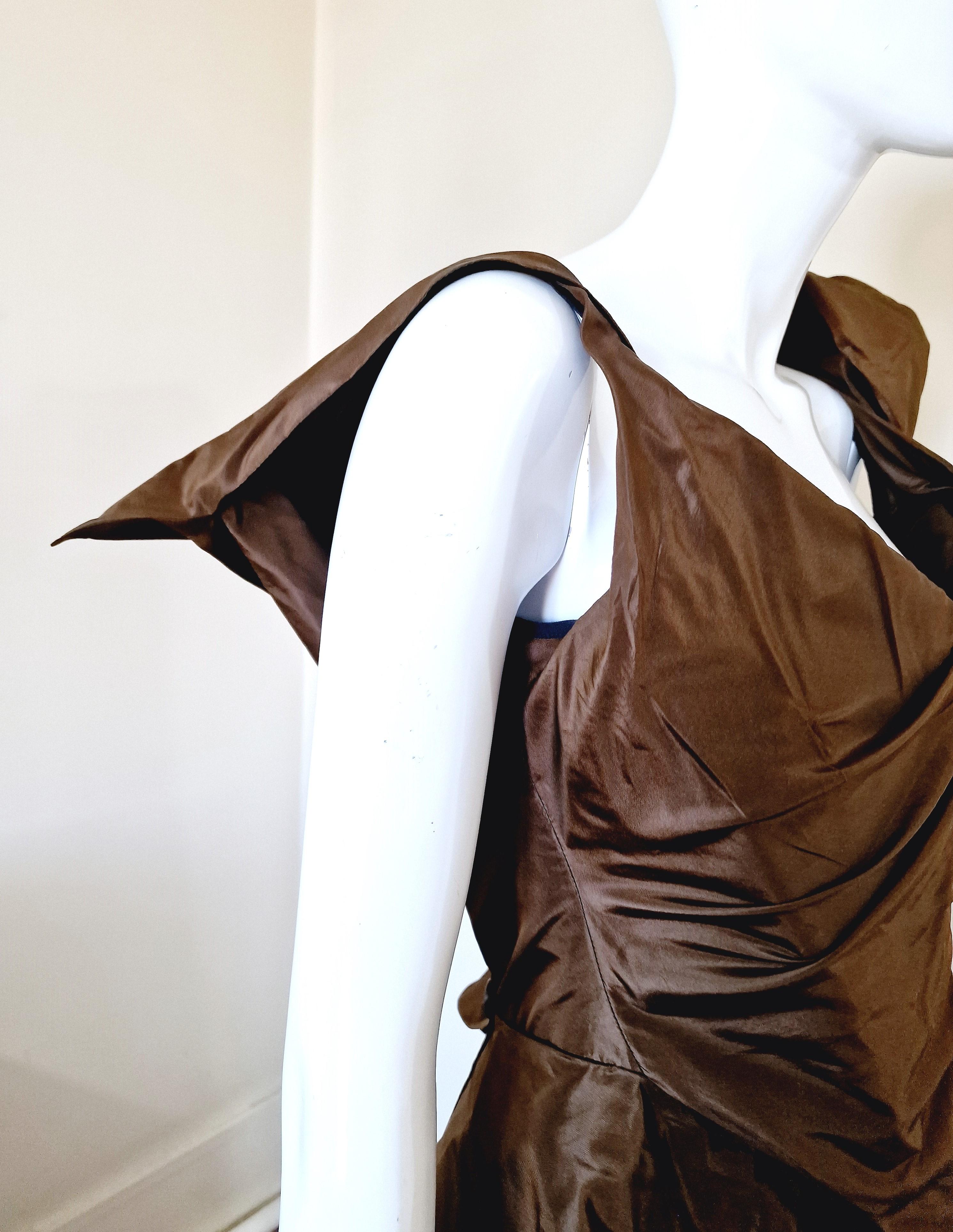 Vivienne Westwood Bustier Corset Pirate Victorian 90s Evening Taffeta Dress Gown For Sale 7
