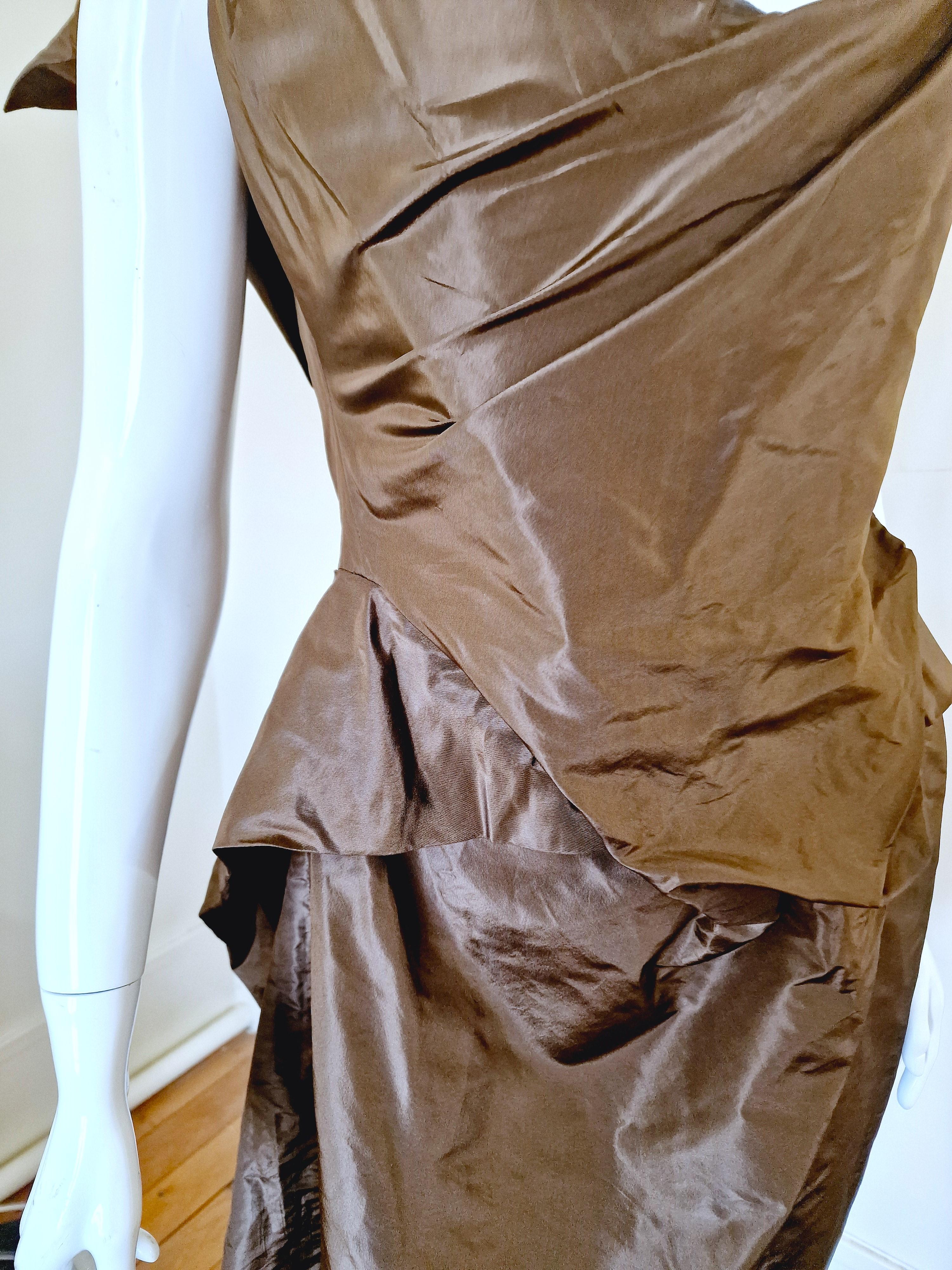 Vivienne Westwood Bustier Corset Pirate Victorian 90s Evening Taffeta Dress Gown For Sale 8