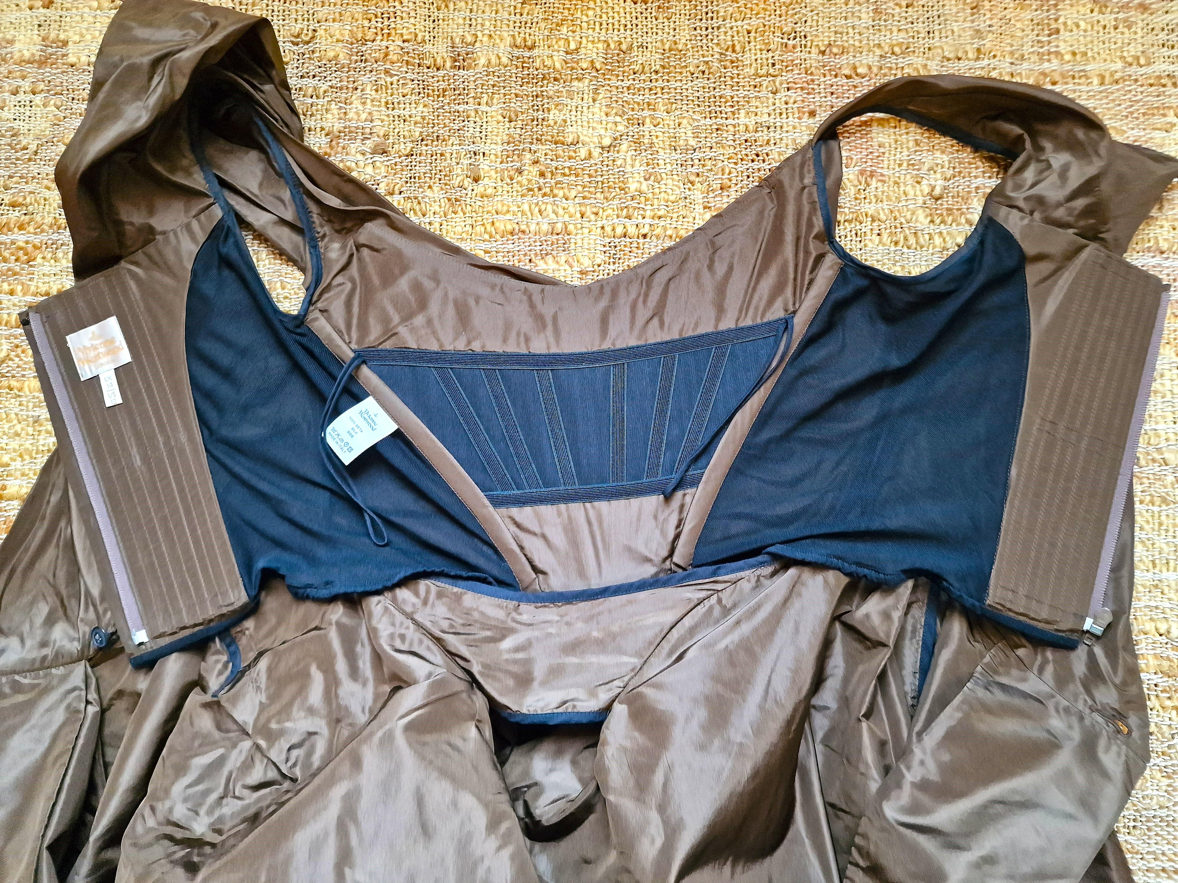 Vivienne Westwood Bustier Corset Pirate Victorian 90s Evening Taffeta Dress Gown For Sale 11