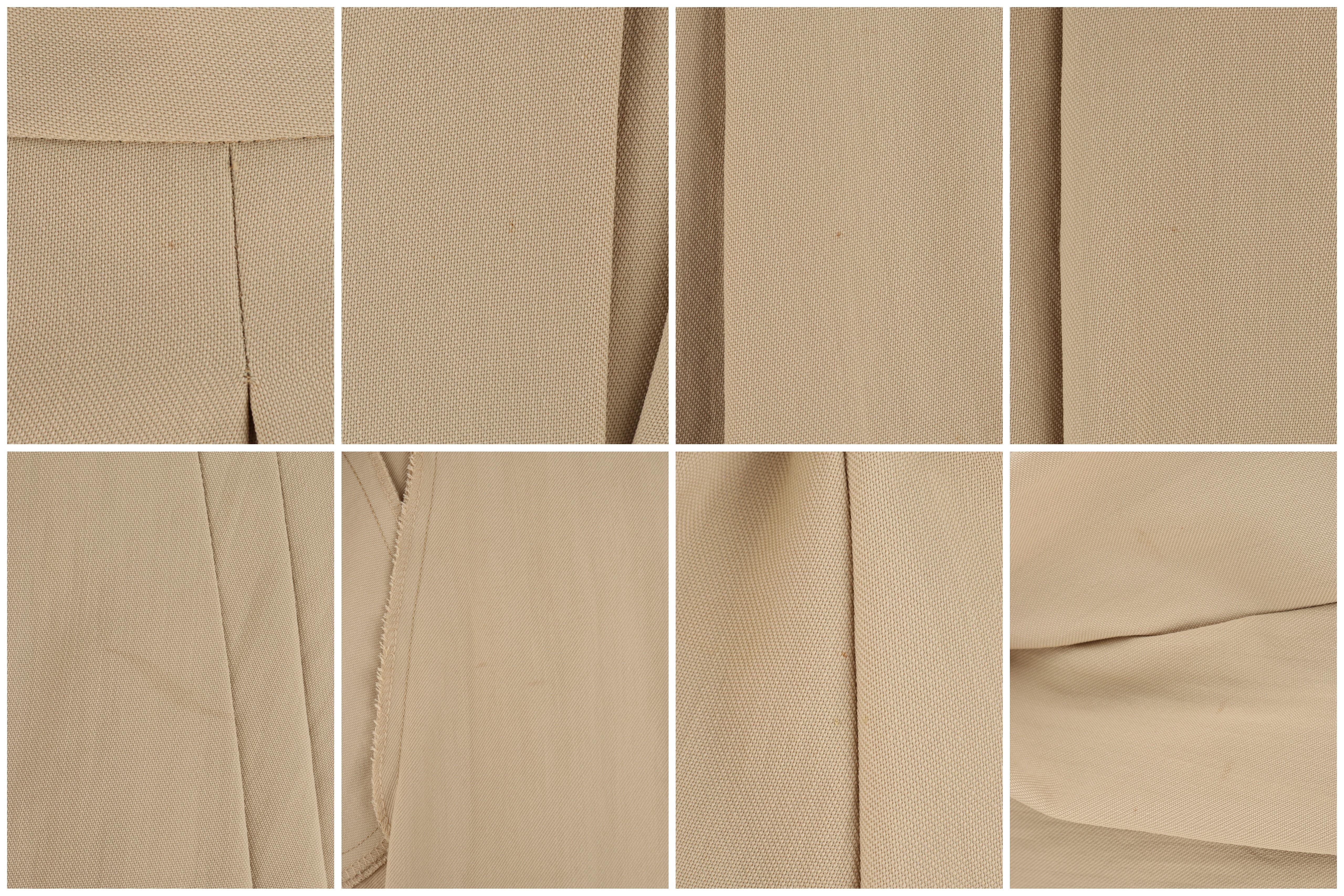 VIVIENNE WESTWOOD c.1990 Clásica minifalda plisada en línea A de mezcla de lana beige tostado en venta 4
