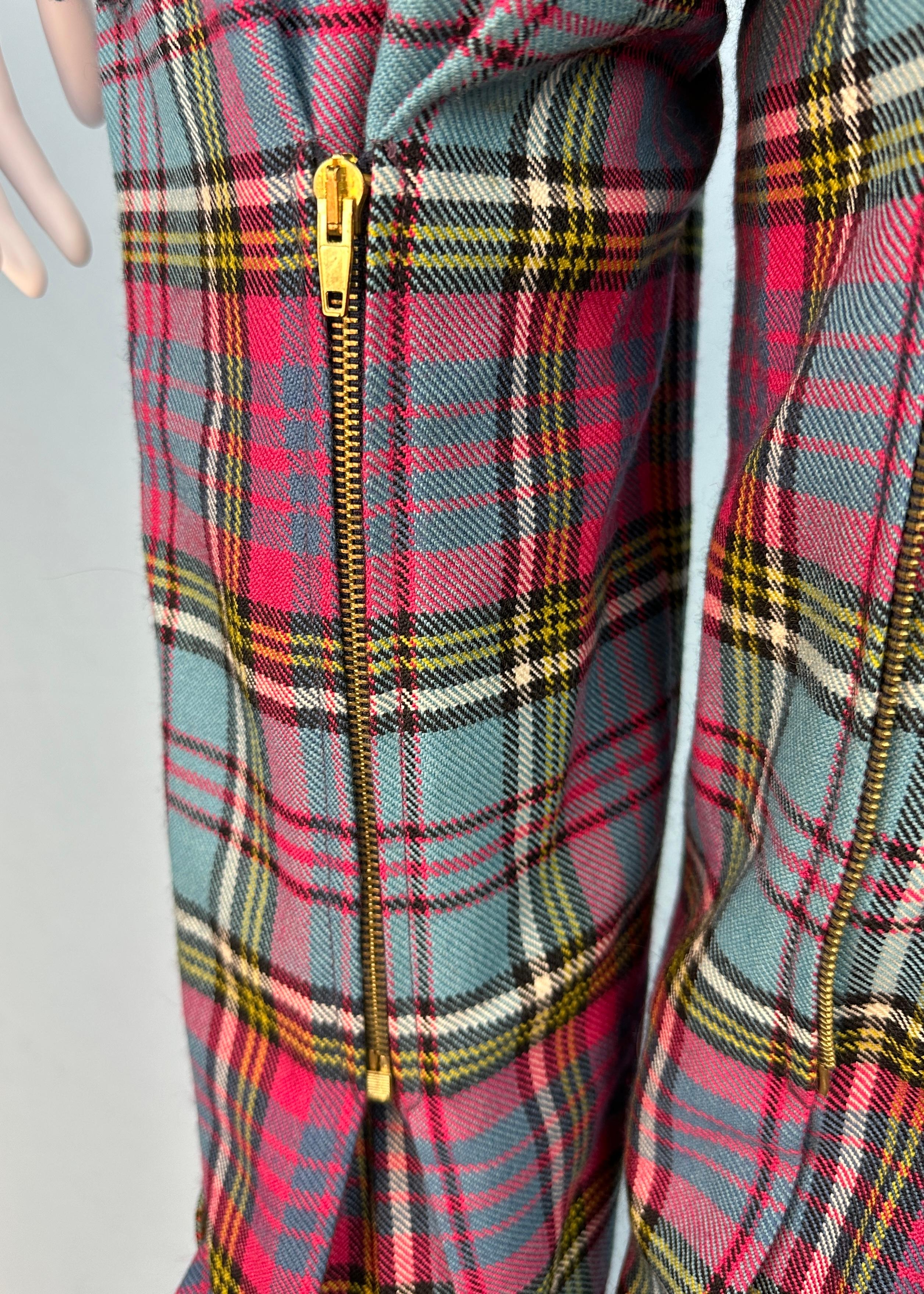 Vivienne Westwood c.1996 MacAndreas Tartan Bondage Pants Trousers For Sale 1