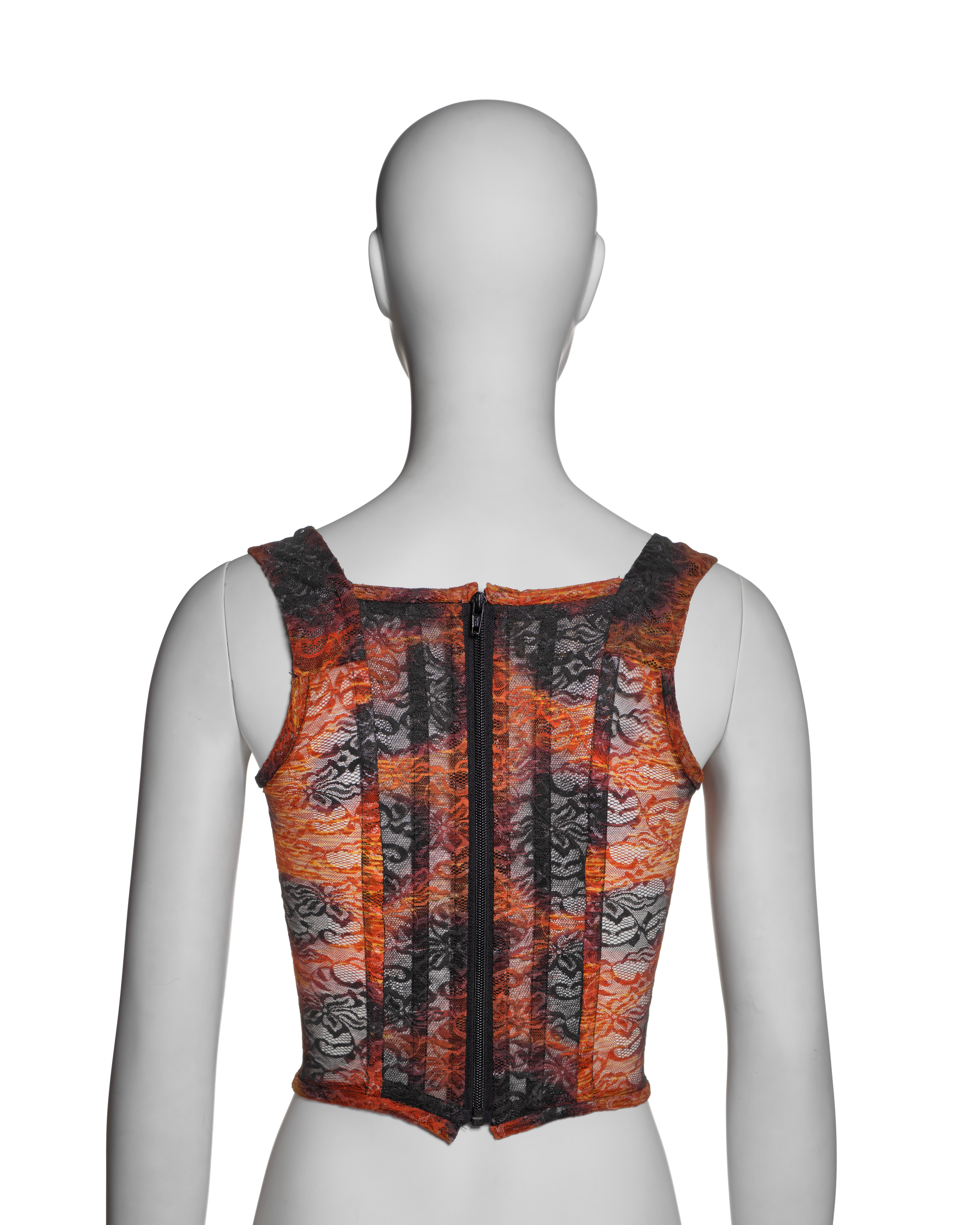 Vivienne Westwood 'Cafe Society' Cheetah Print Lace Corset, SS 1994 For Sale 2