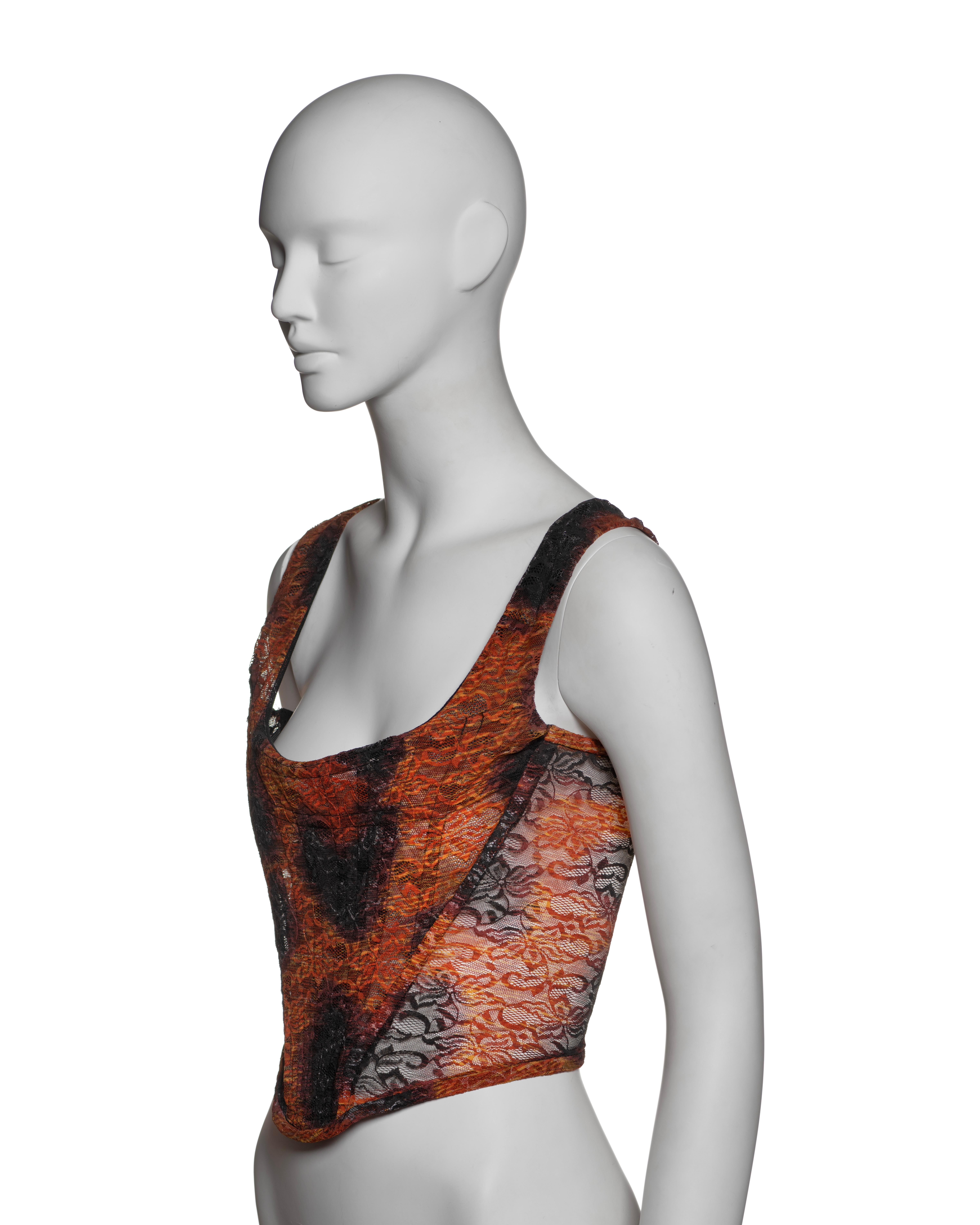 Vivienne Westwood 'Cafe Society' Cheetah Print Lace Corset, SS 1994 For Sale 3