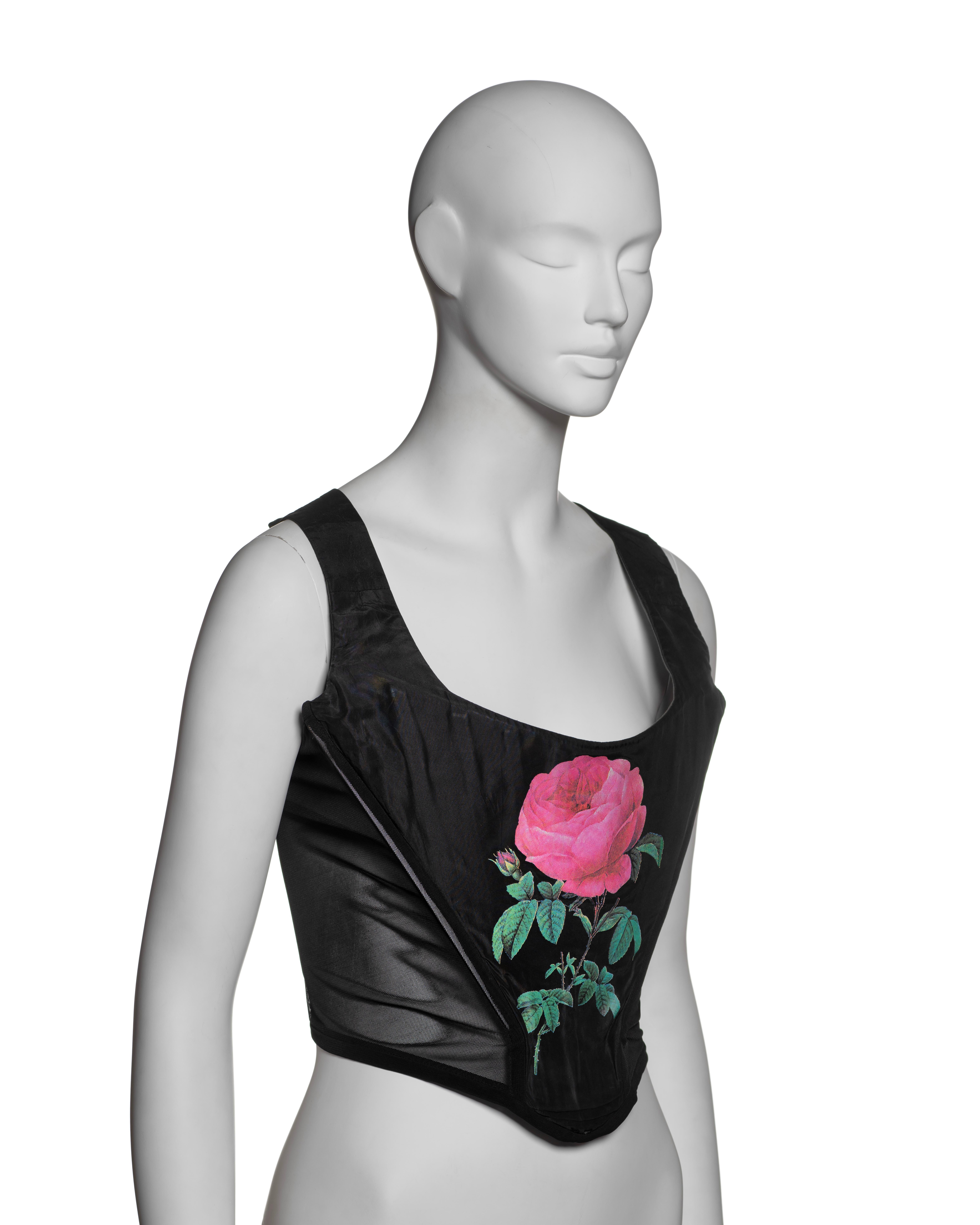 Vivienne Westwood 'Cafe Society' Corset with Pink Rose Print, SS 1994 1