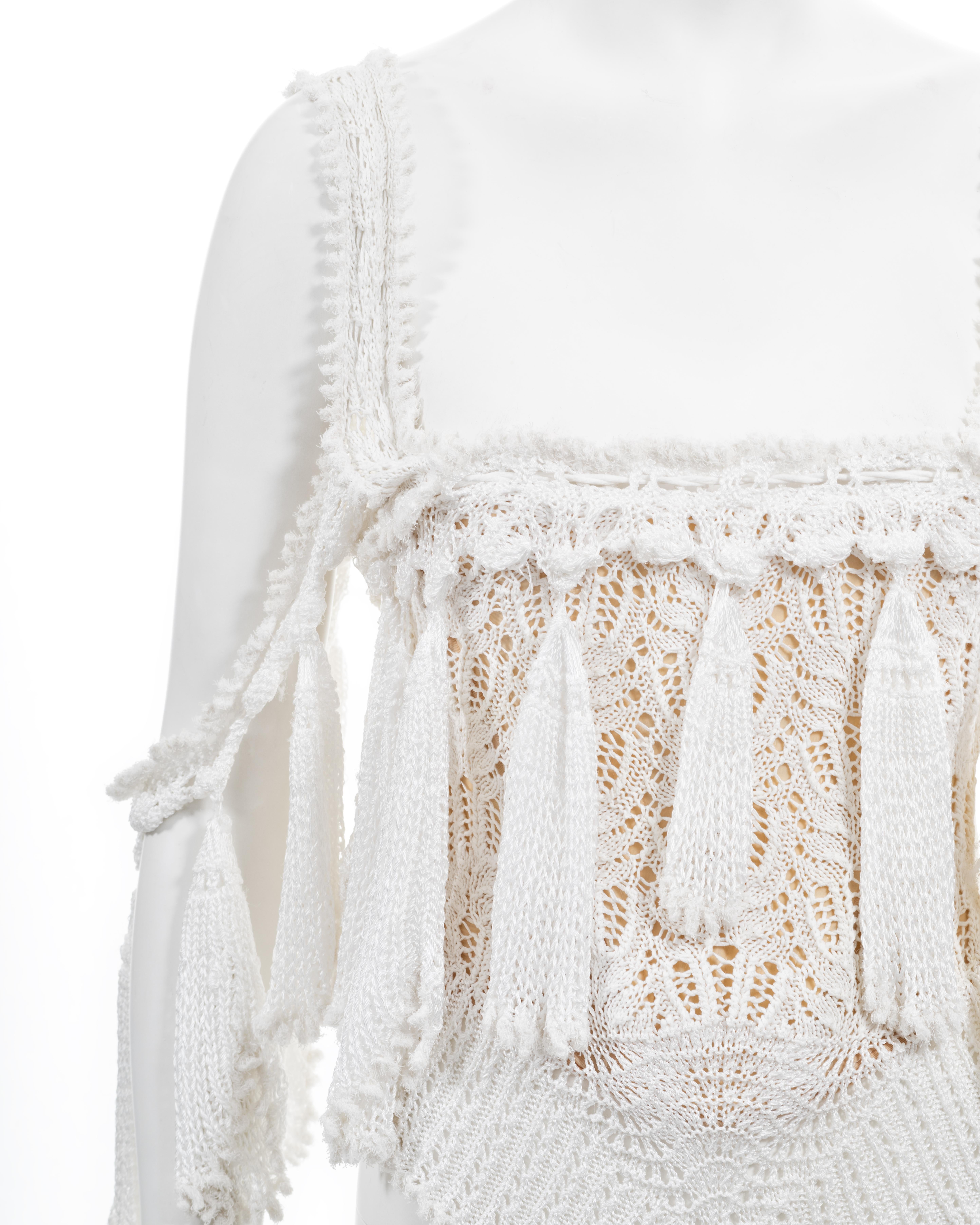 Vivienne Westwood 'Cafe Society' white knitted lace corset, ss 1994 For Sale 1