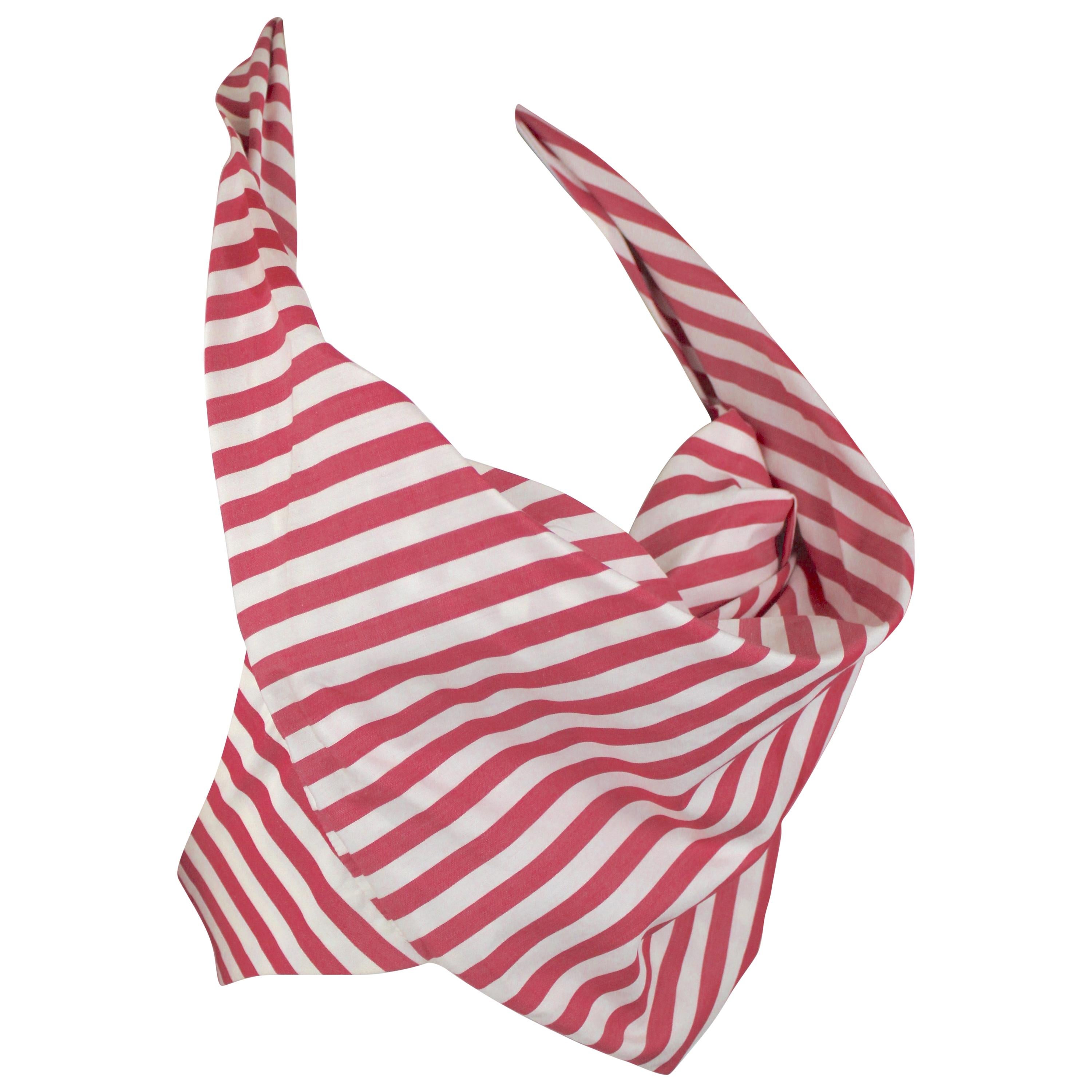 Vivienne Westwood Candy Stripe Halter top, c. 90's, Size 4 US For Sale