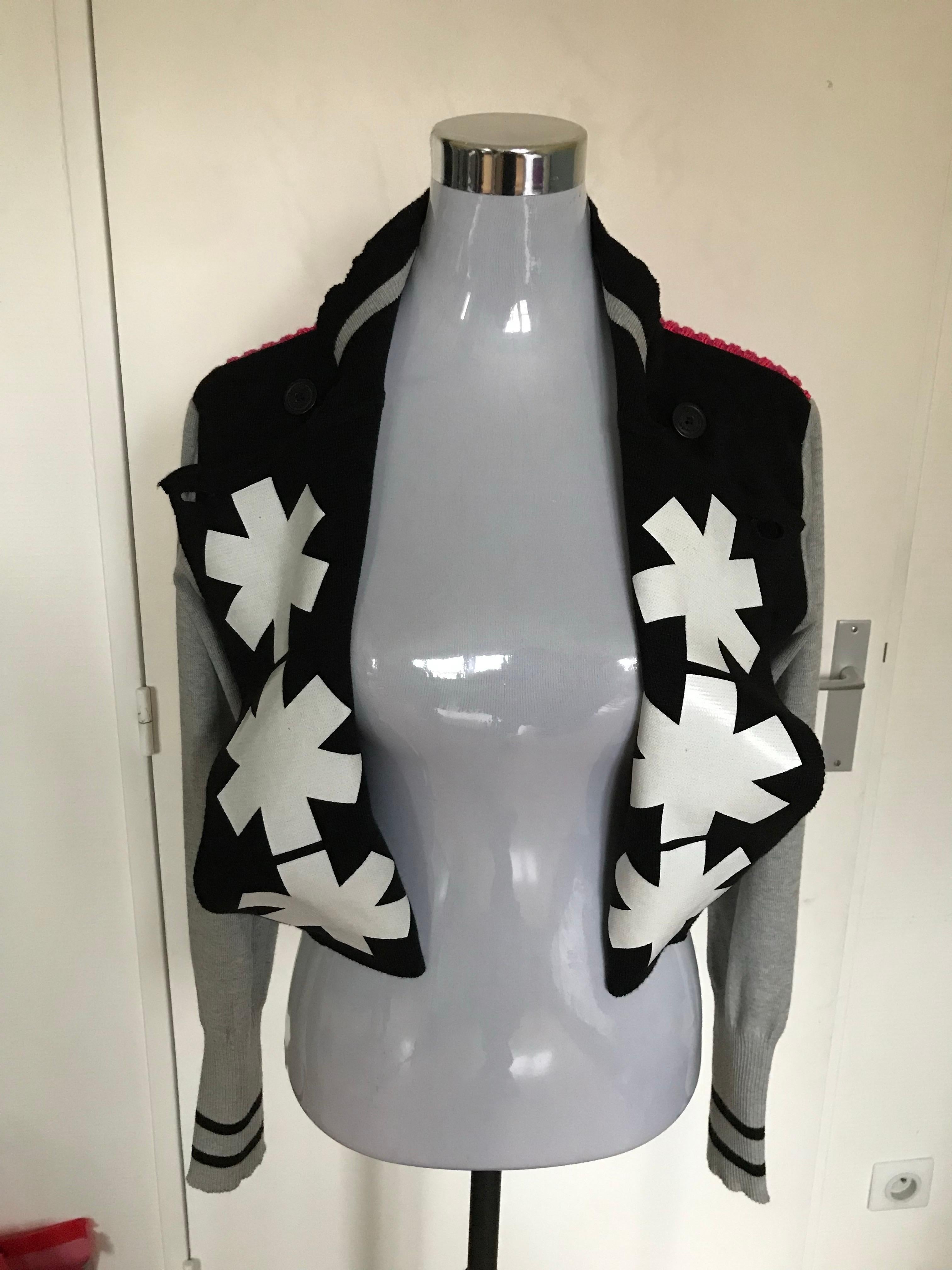 Noir VIVIENNE WESTWOOD Cardigan en coton et cachemire. en vente