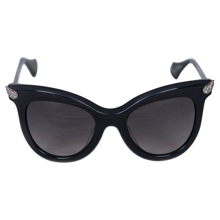 Vivienne Westwood Diamante Horned Sunglasses Sunglasses Vivienne Westwood Black in Plastic - 25475730 main image 4