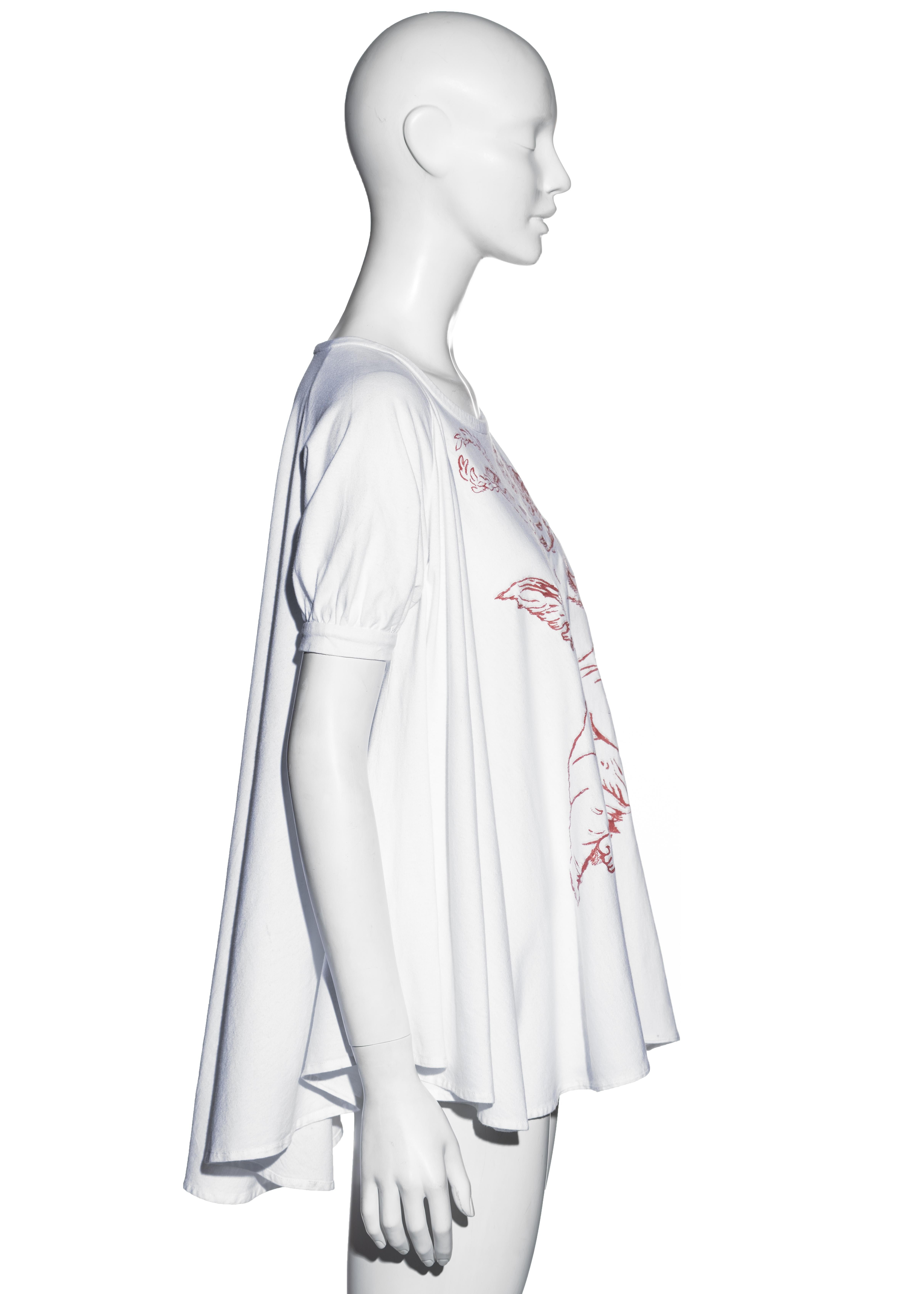 Breites T-Shirt mit Puttenmuster von Vivienne Westwood, ss 1991 Damen im Angebot