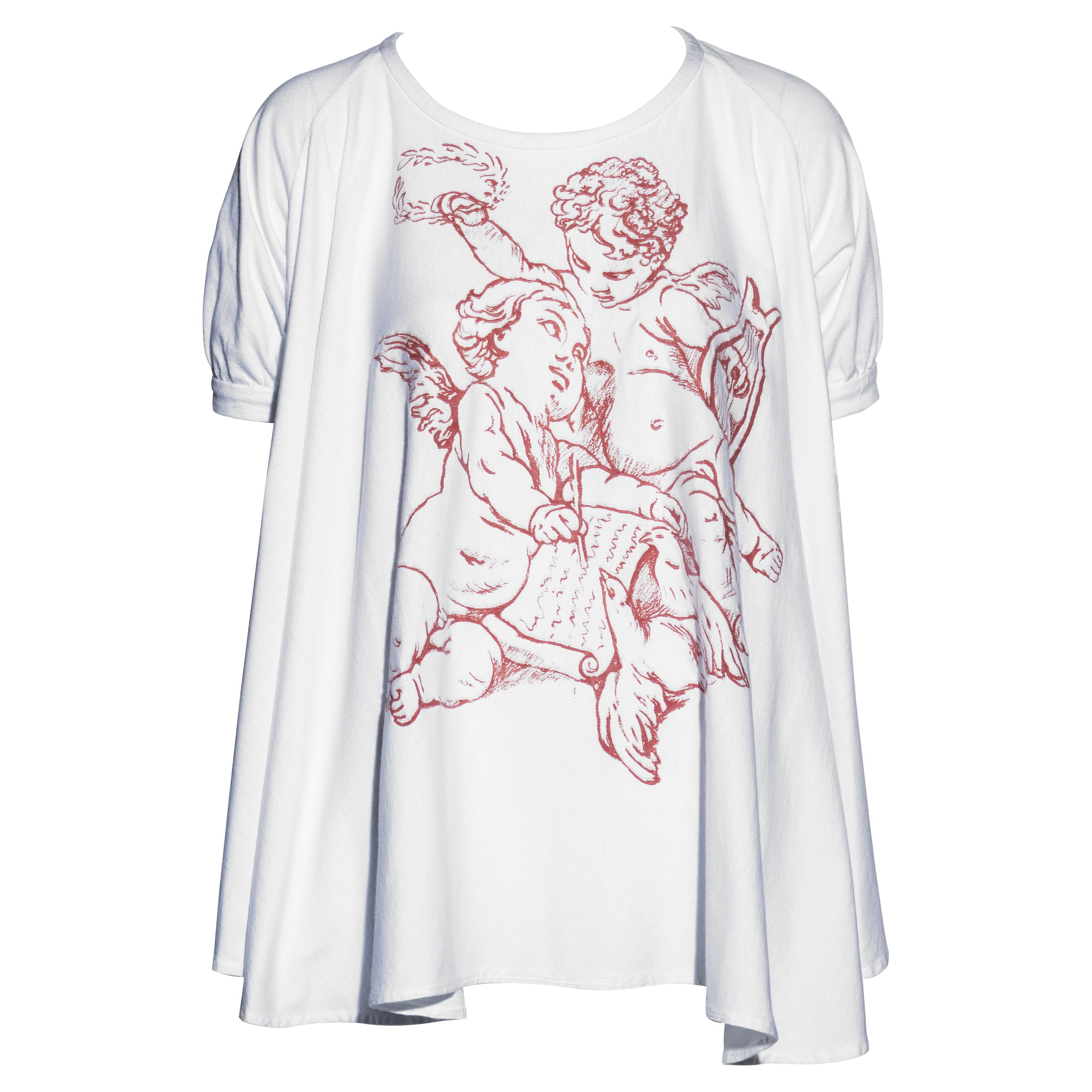 Vivienne Westwood cherub print wide cut t-shirt, ss 1991 For Sale