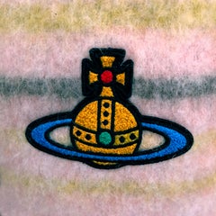 Vivienne Westwood - Chunky Alpaca Knit Striped Scarf - Embroidered ‘Orb’ Logo