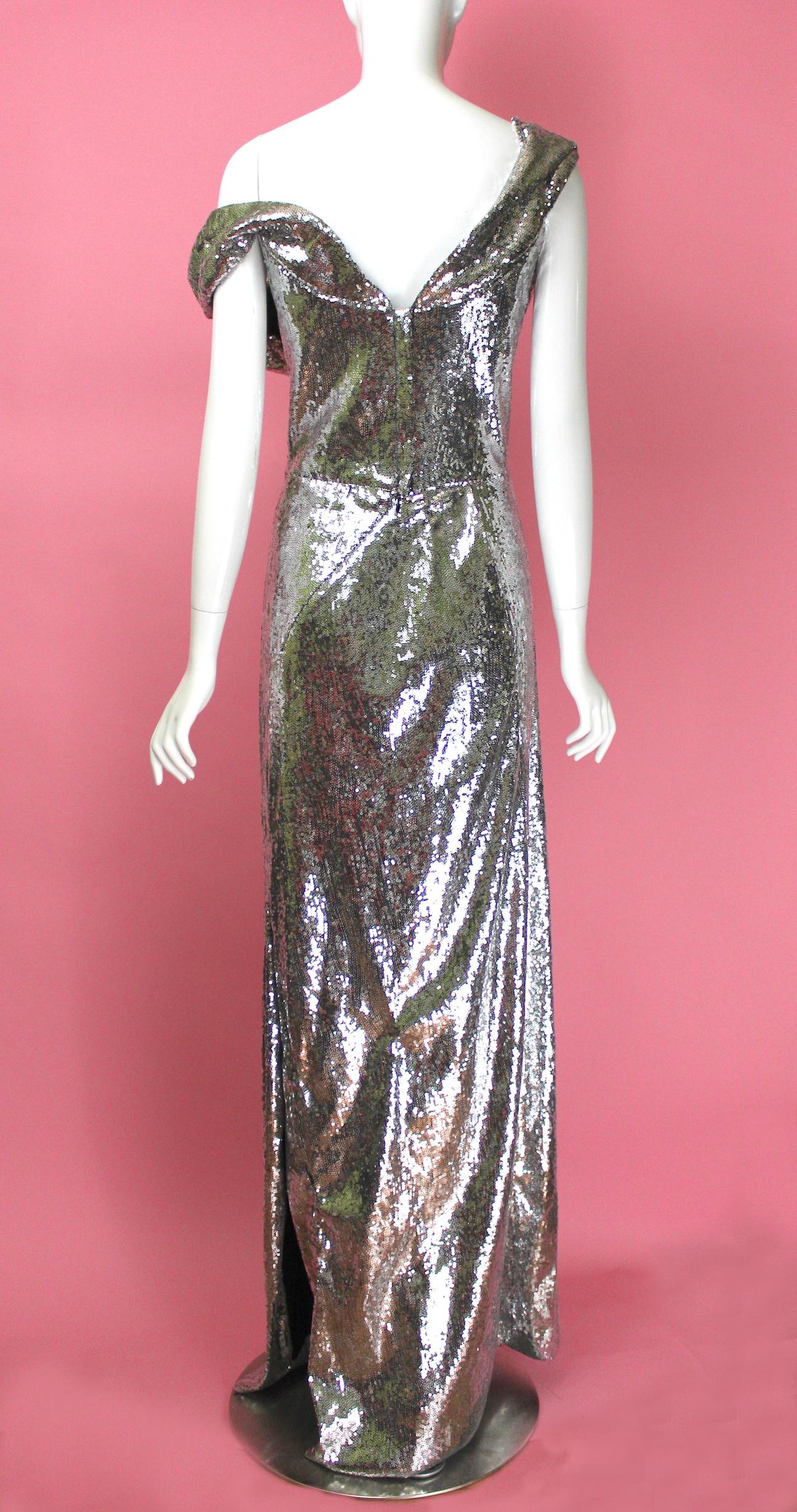 Vivienne  Westwood Cocotte Silver Gown, c. 2011, Size US 12 For Sale 3
