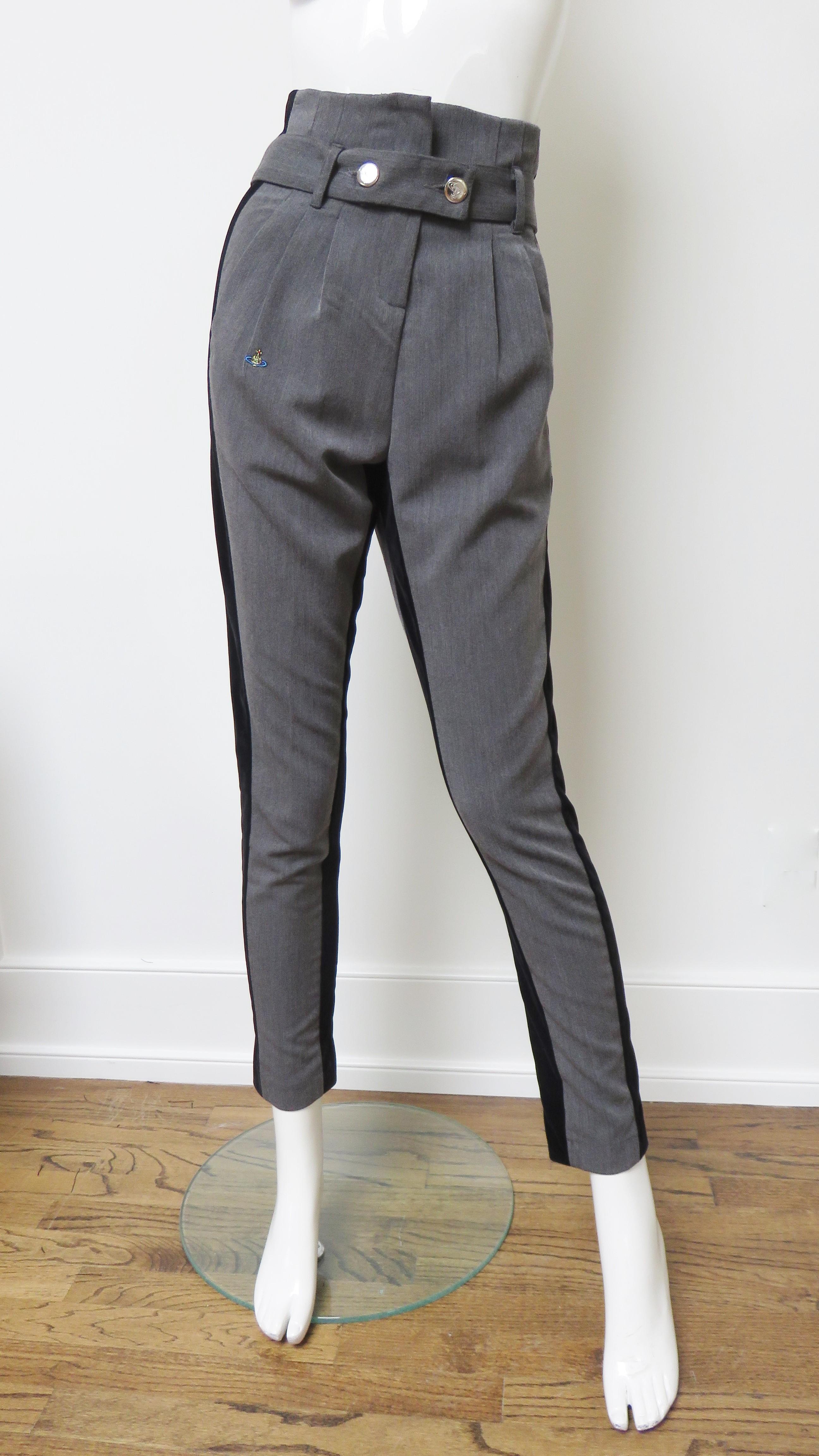Vivienne Westwood Color Block Pants with Black Trim For Sale 2