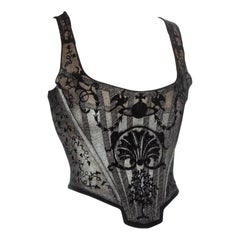 Vintage Vivienne Westwood Corset SS 1992 Runway Worn Rare Collectors black lace ICONIC