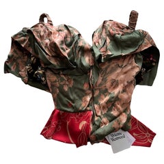 Vivienne Westwood Corset Top Boned Drunken Sleeveless Flower