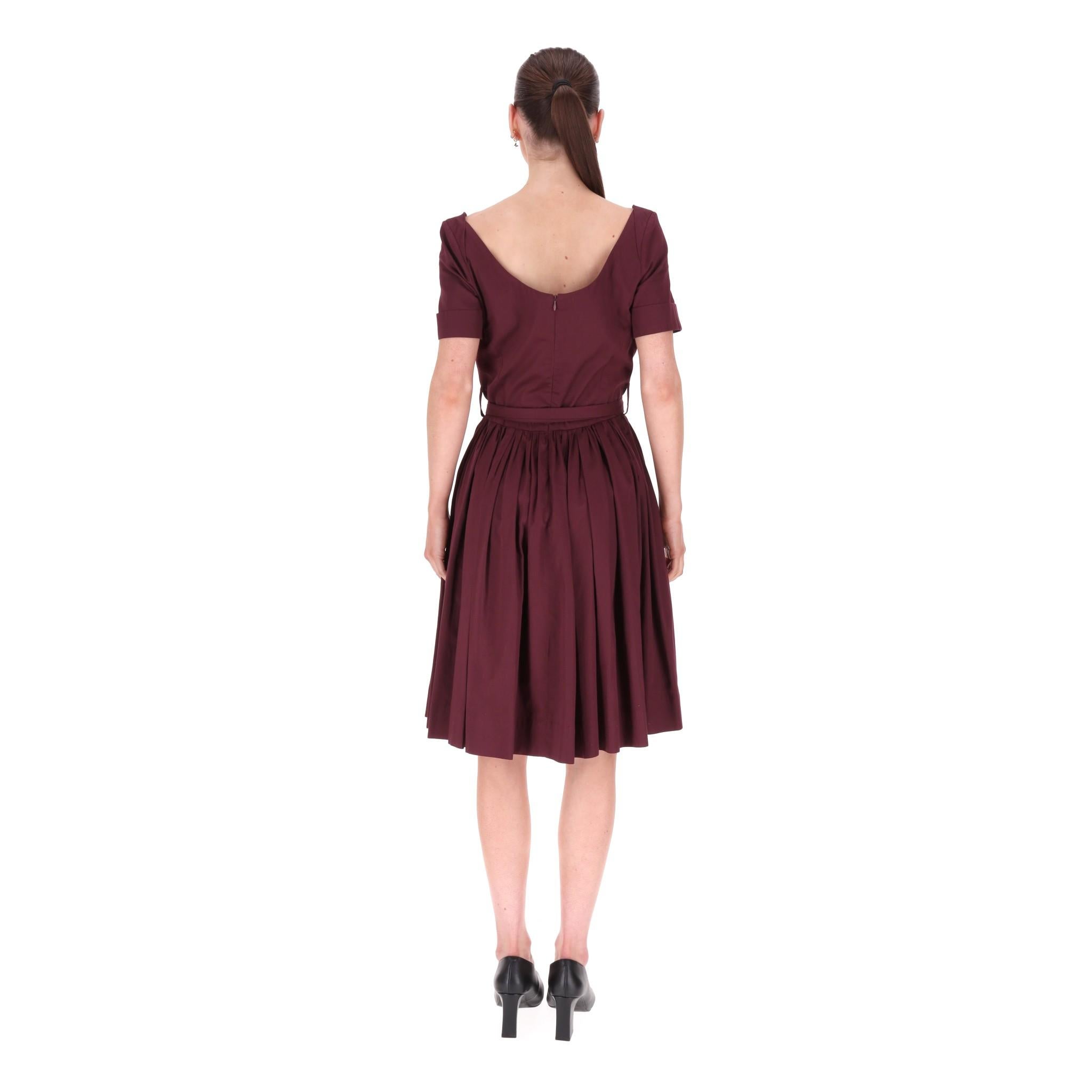 Vivienne Westwood Cotton Belted A-Line Dress In Excellent Condition In London, GB