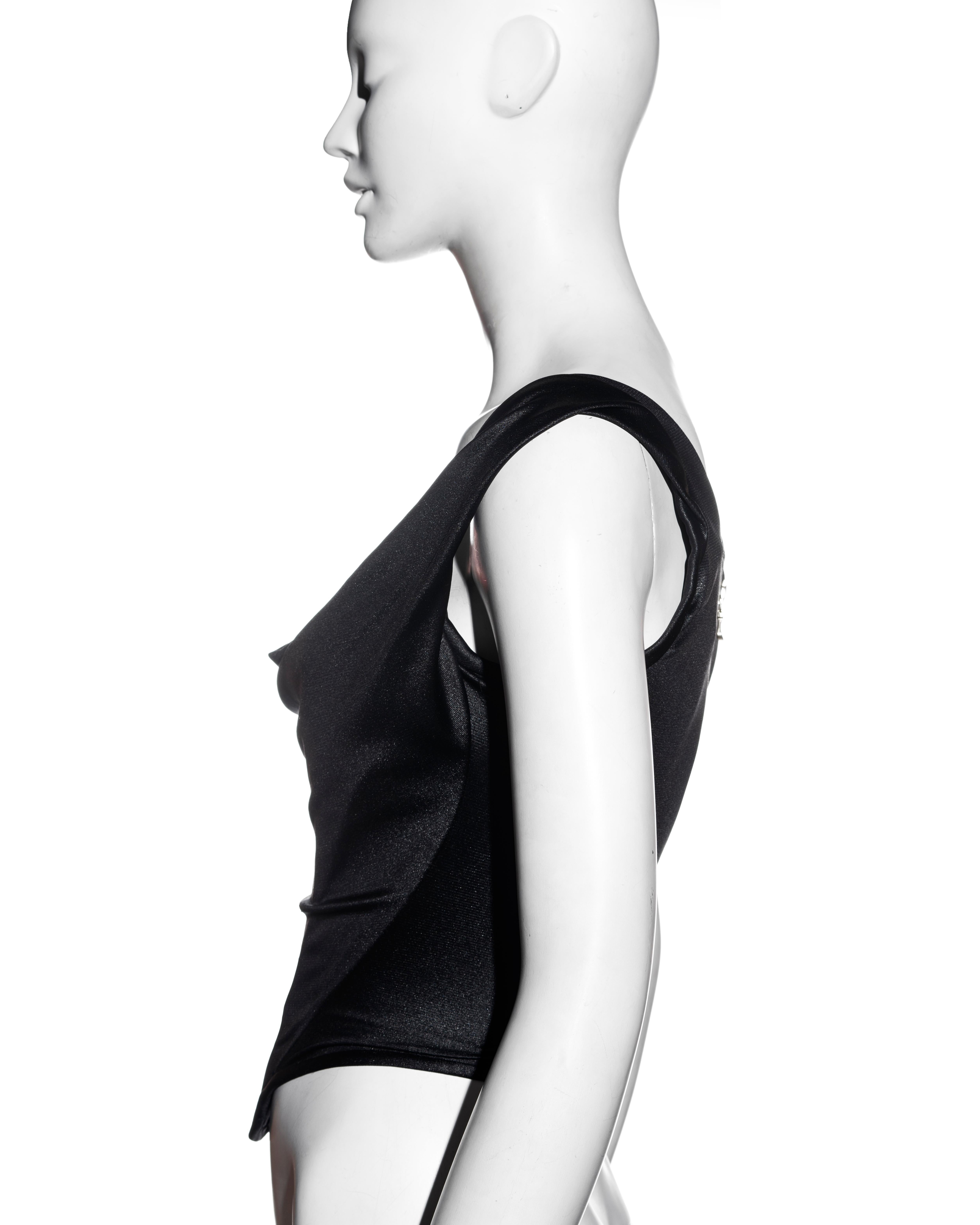 Vivienne Westwood Couture black off-shoulder draped corset top, fw 1997 In Excellent Condition In London, GB