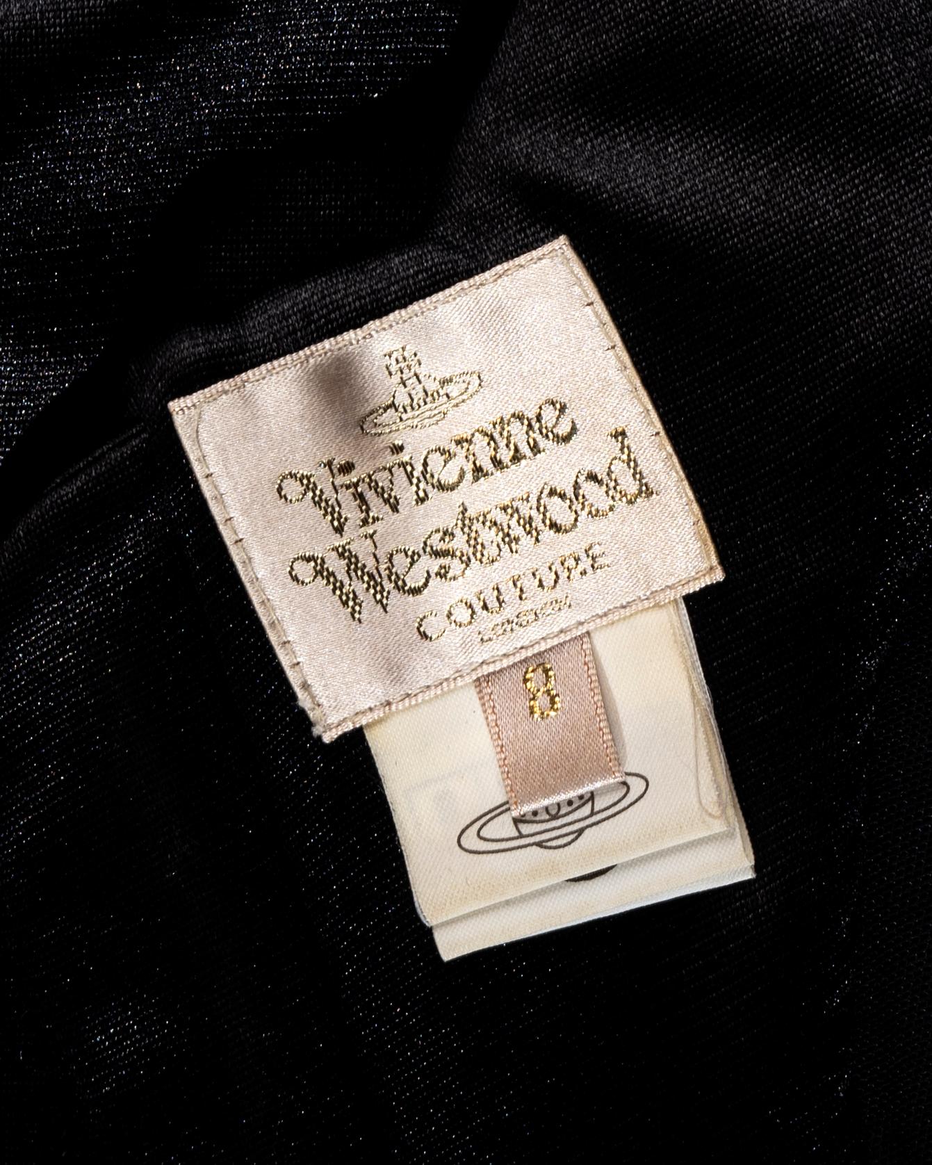 Vivienne Westwood Couture black off-shoulder draped corset top, fw 1997 1