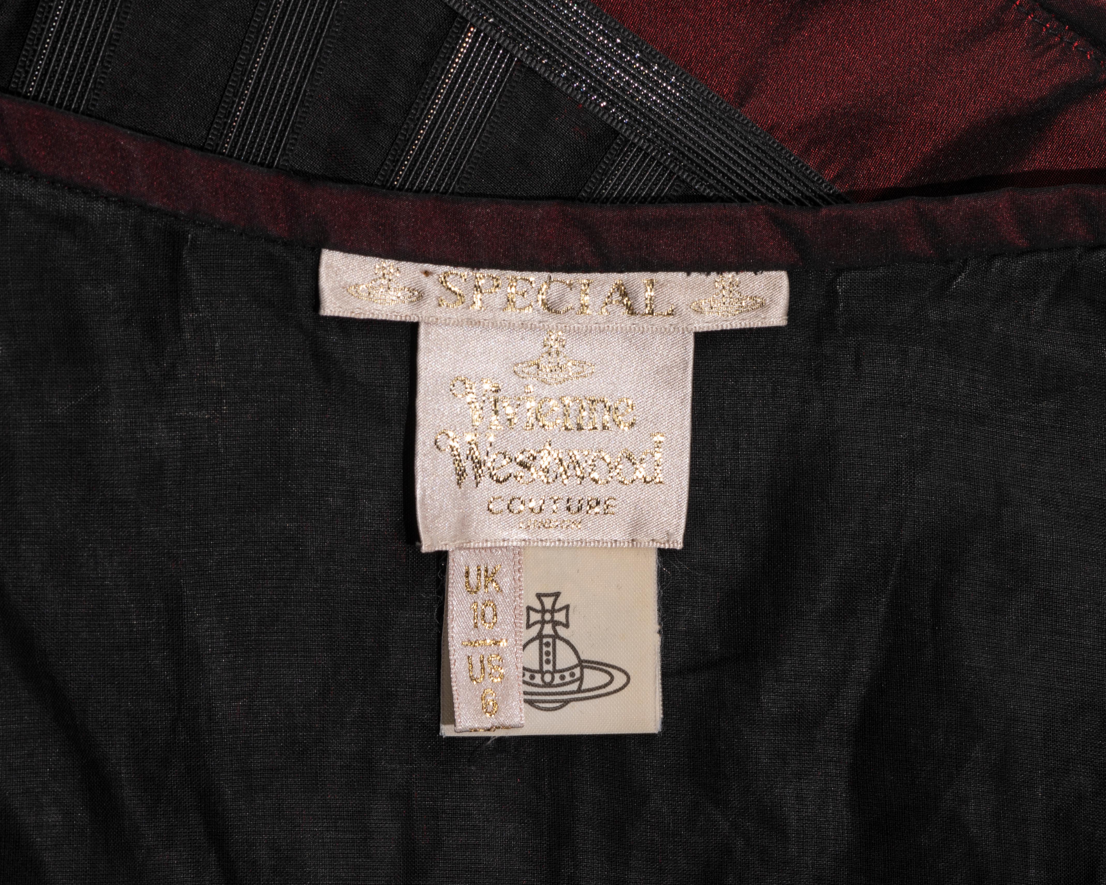 Vivienne Westwood Couture Rotes Taftkorsett und Ballkleidrock aus Taft, H/W 1996 im Angebot 5