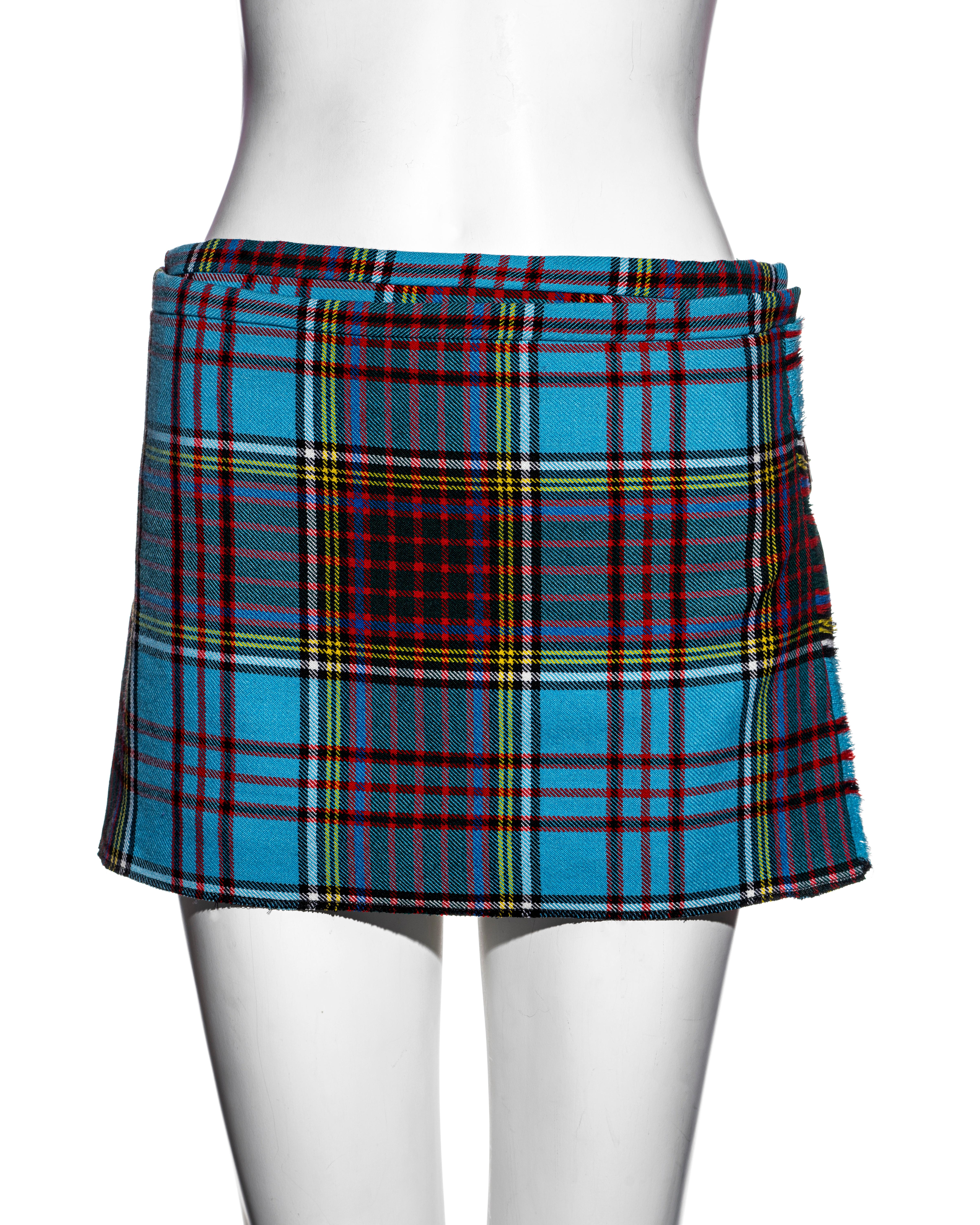 Vivienne Westwood Couture tartan wool mini kilt skirt, c. 1990s In Excellent Condition In London, GB