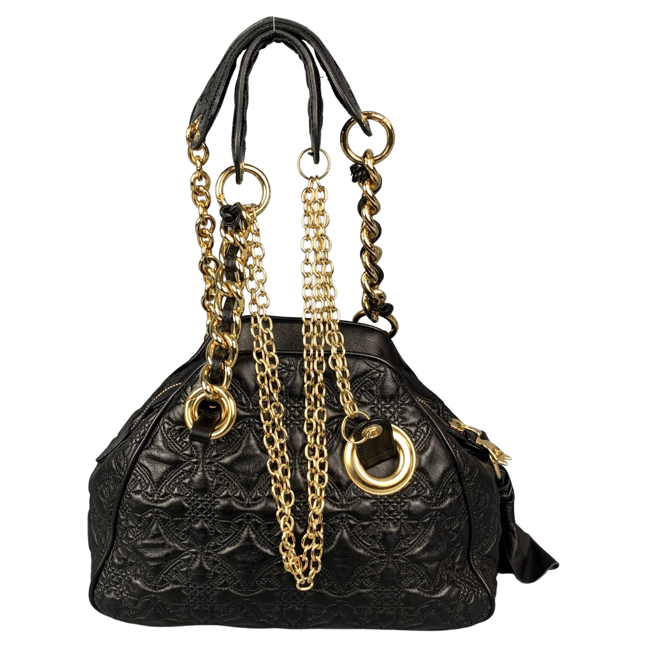 VIVIENNE WESTWOOD Coventry Black and Gold Quilted Leather Asymmetrical  Handbag at 1stDibs