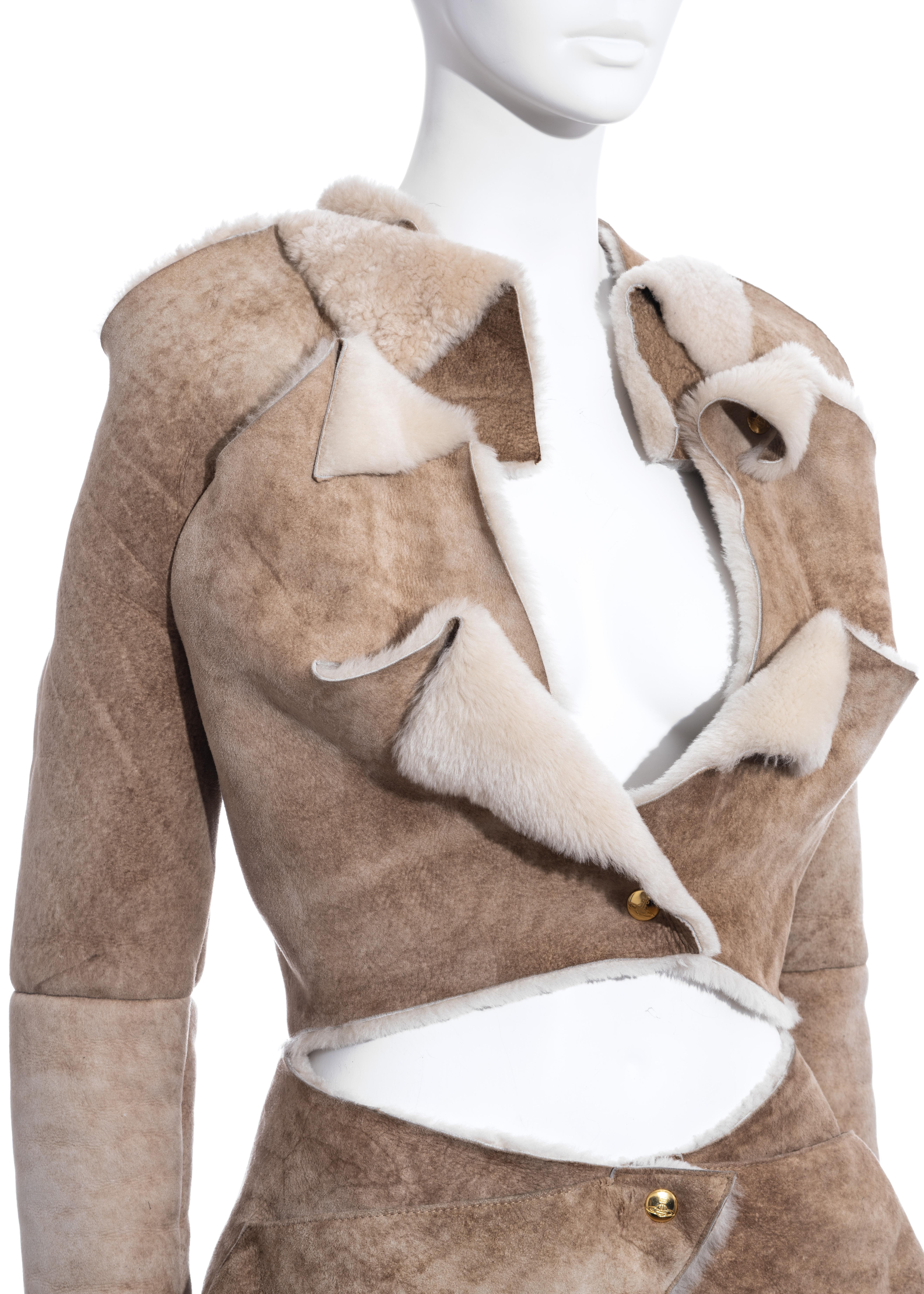 Vivienne Westwood cream sheepskin jacket, fw 1999 In Excellent Condition In London, GB