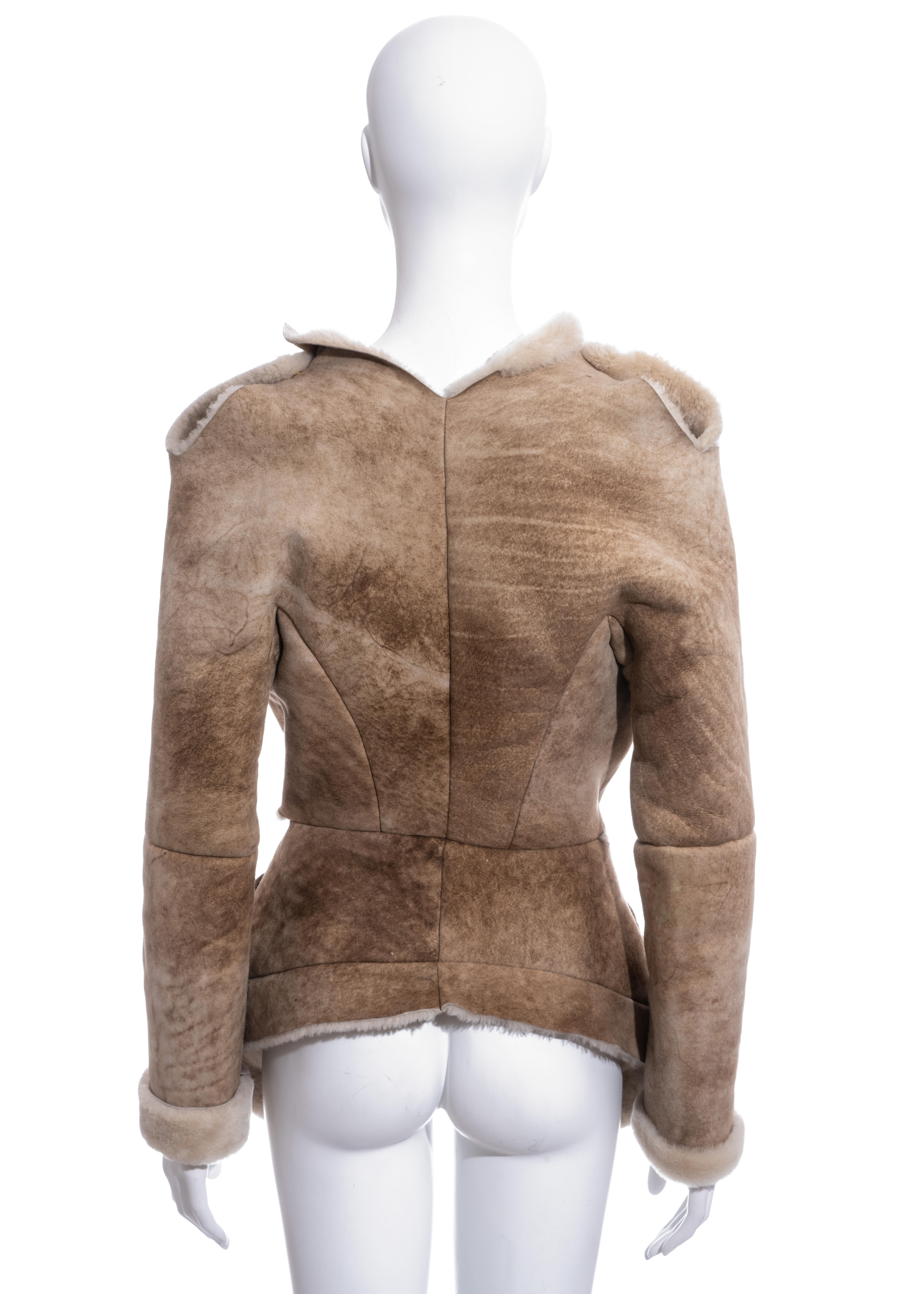 Vivienne Westwood cream sheepskin jacket, fw 1999 1