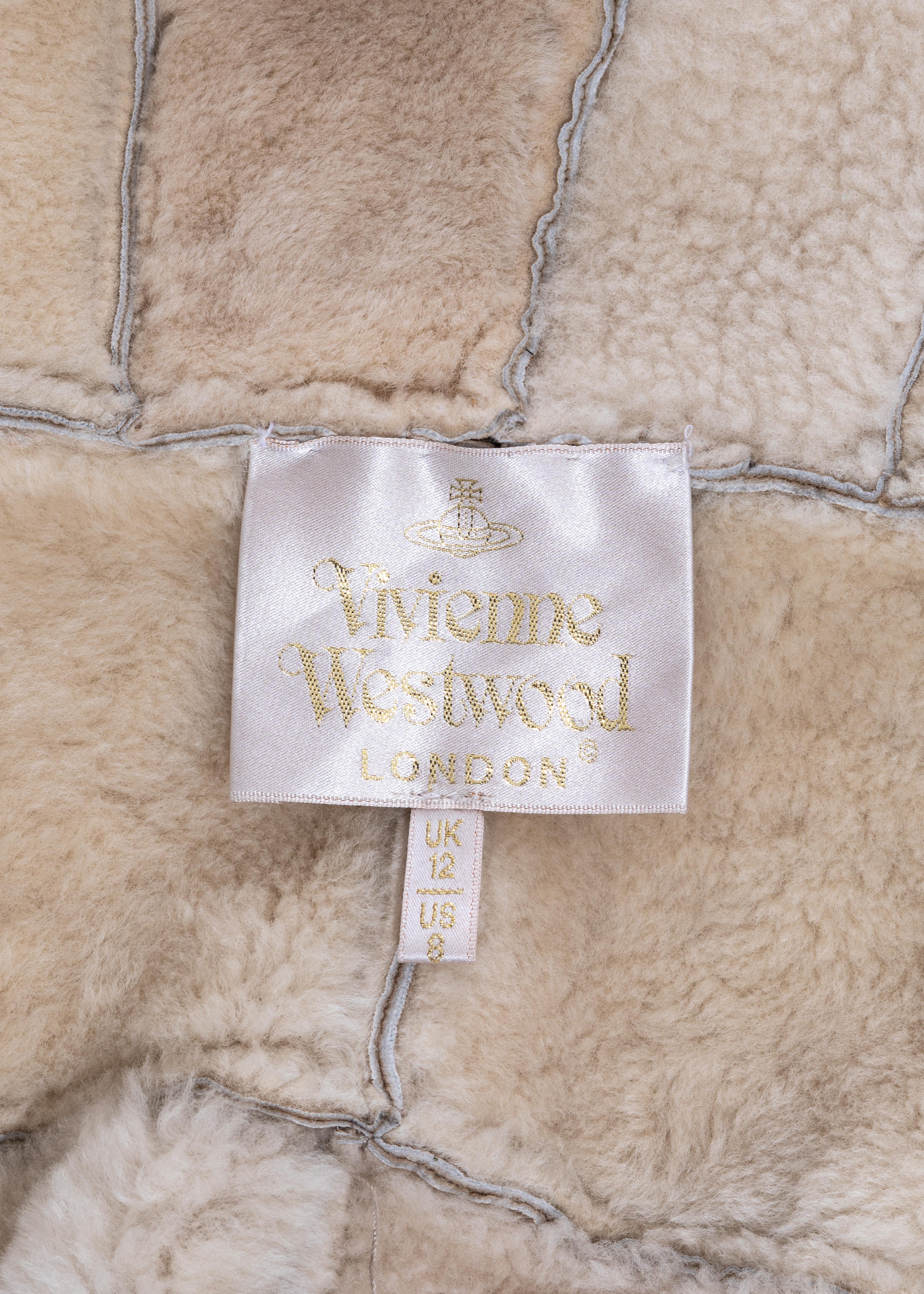 Vivienne Westwood cream sheepskin jacket, fw 1999 2