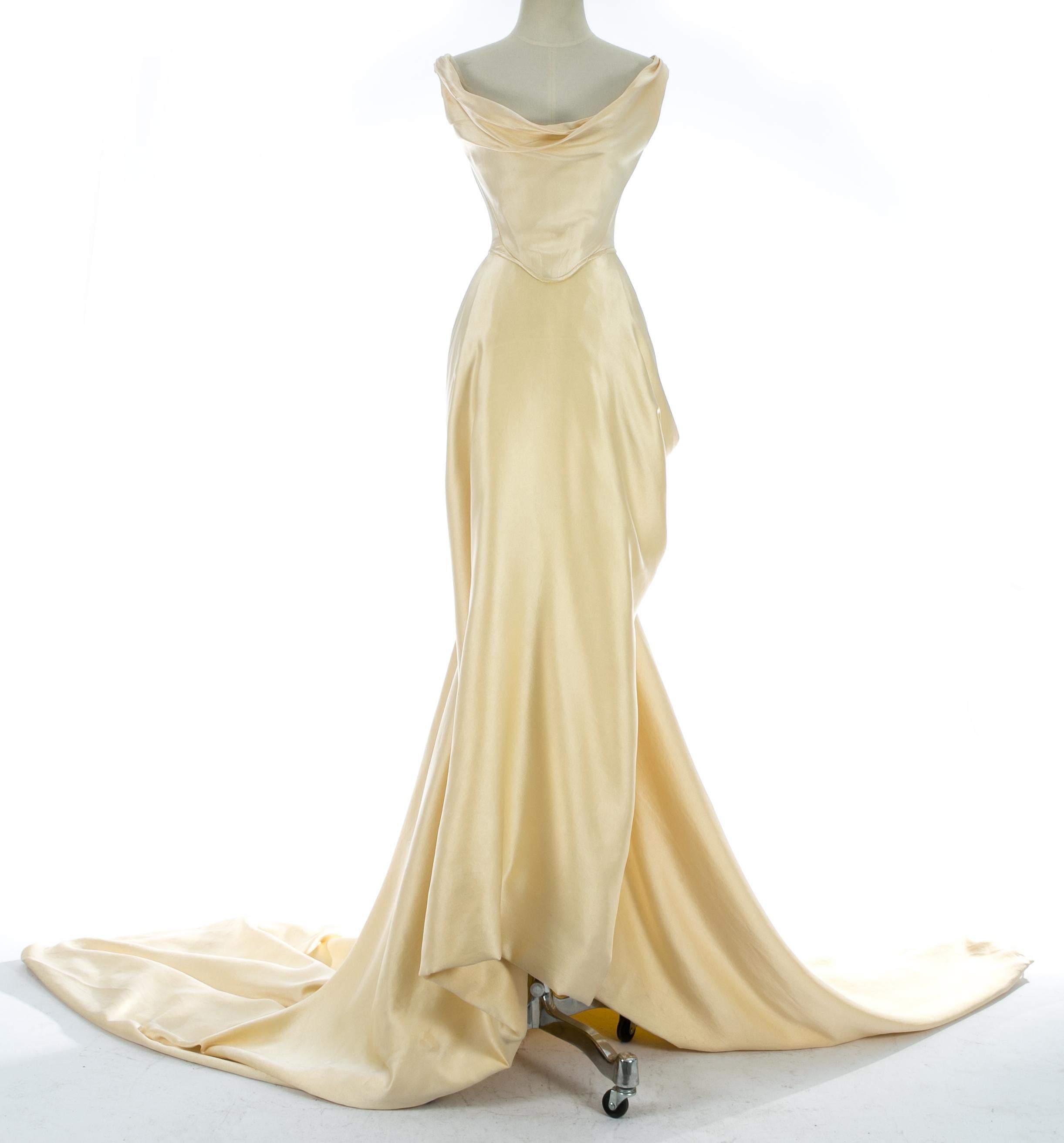 Wedding ensemble 

Corset paired with a matching skirt which ties with ribbon to drape the fabric 

c. 1999