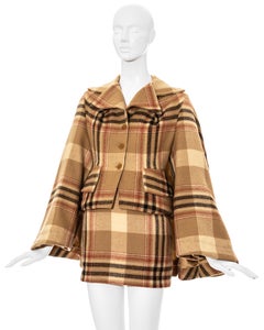 Vivienne Westwood cream tartan tweed skirt suit, fw 1994