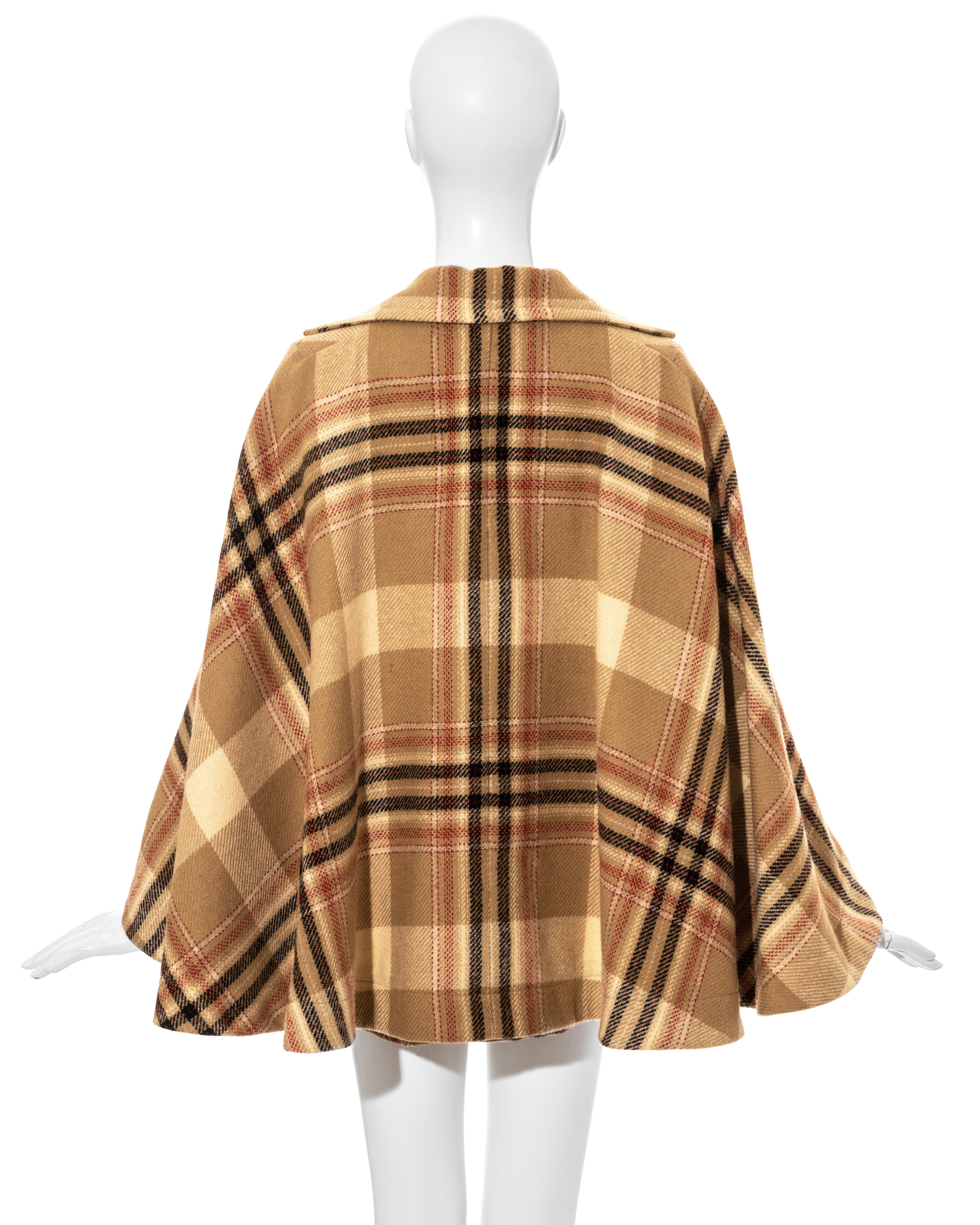 Brown Vivienne Westwood cream tartan tweed skirt suit, fw 1994  For Sale