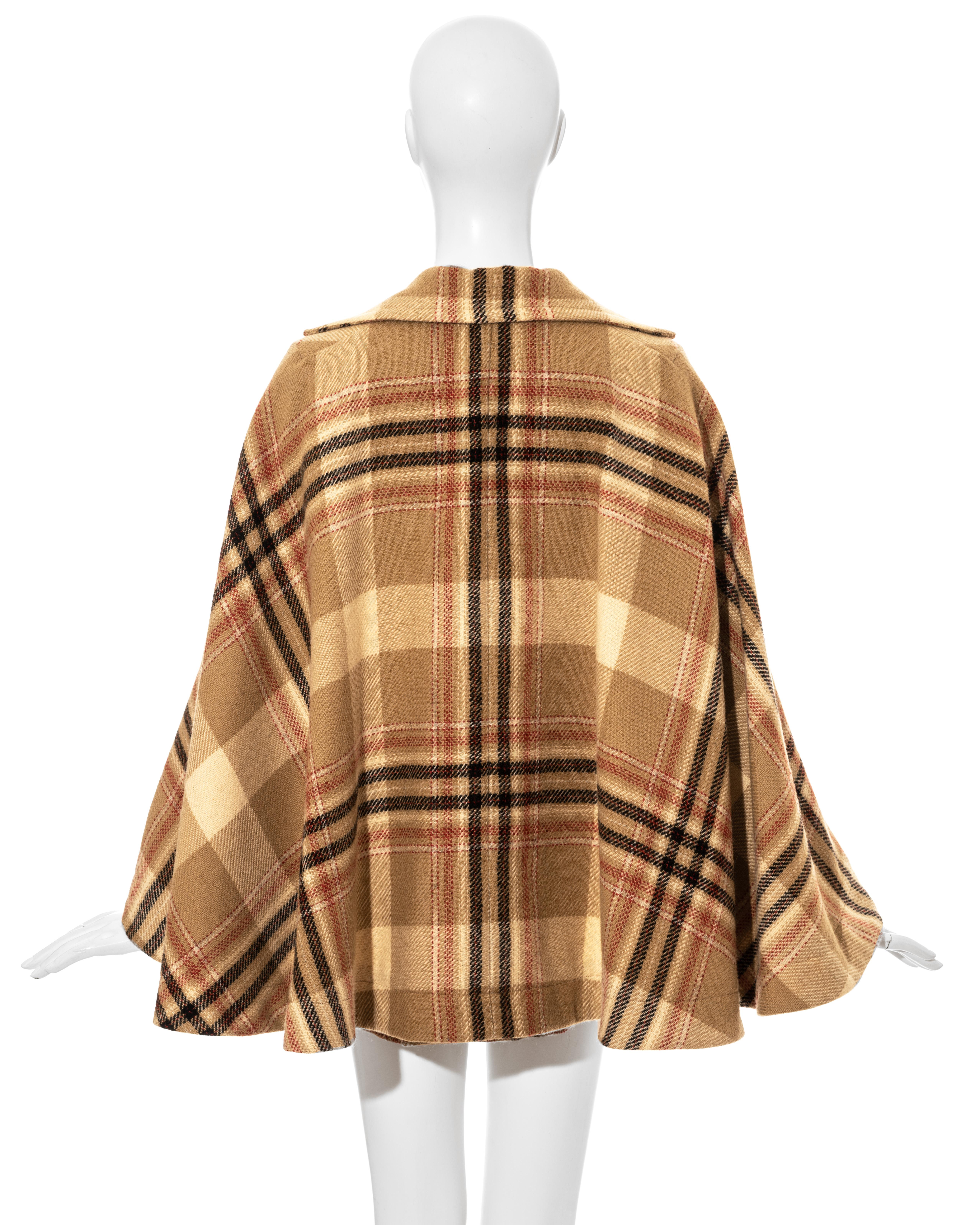Brown Vivienne Westwood cream tartan tweed skirt suit, fw 1994
