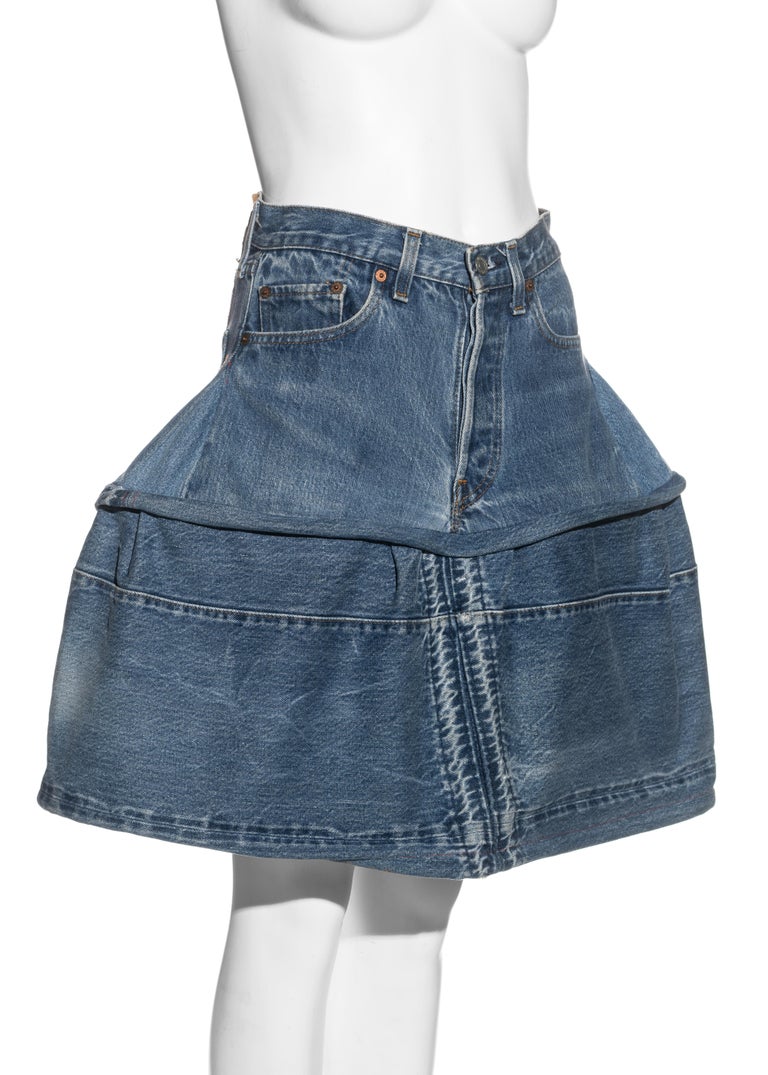Vivienne Westwood denim 'Mini-Crini' skirt, ss 1985 For Sale at 1stDibs