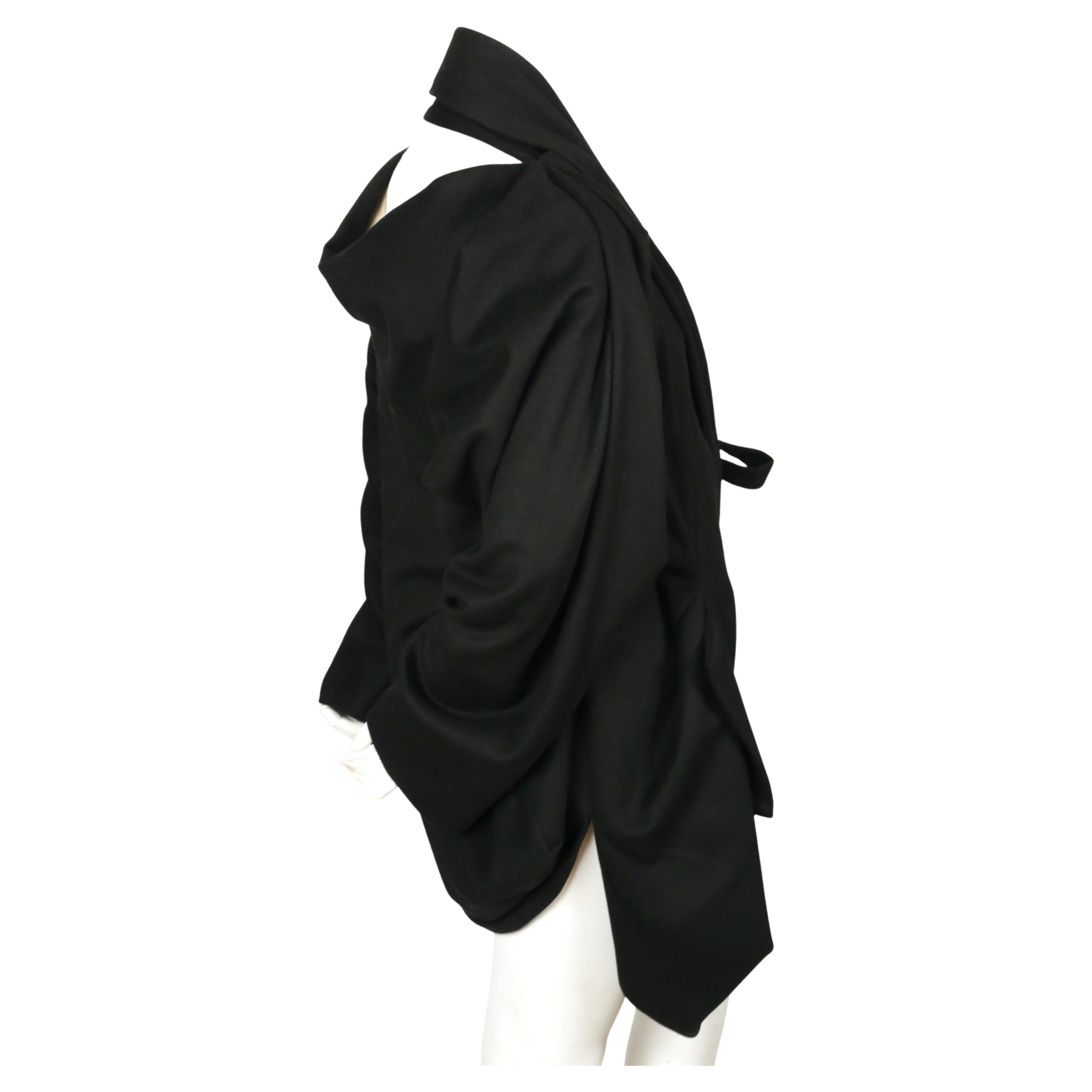 Women's or Men's VIVIENNE WESTWOOD draped black wool coat For Sale