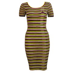 Used Vivienne Westwood Dress - Multi Striped Stretch Knit 