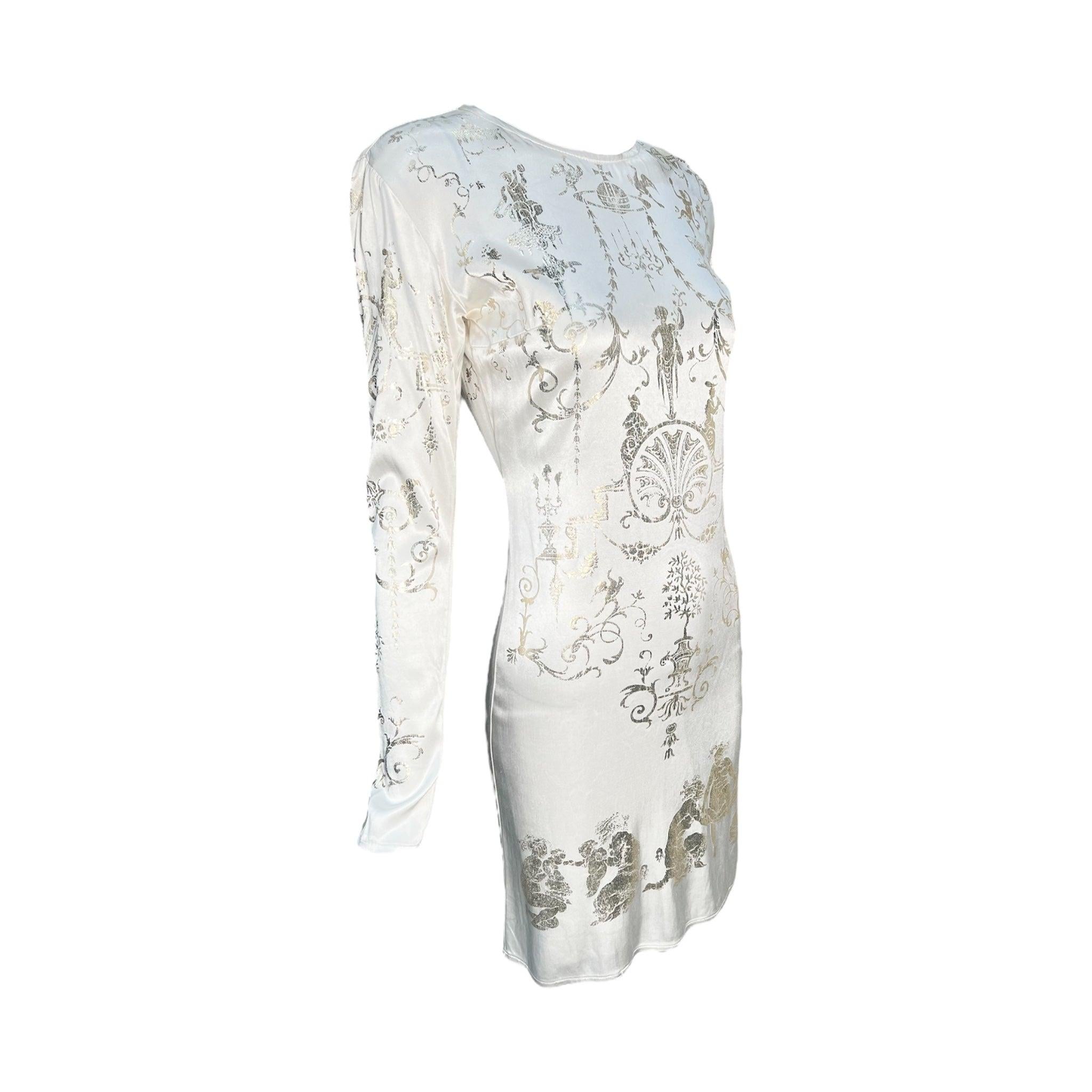 Vivienne Westwood 'Dressing Up' A/W Perlweißes Boulle-Kleid, 1991/1992 (Grau) im Angebot